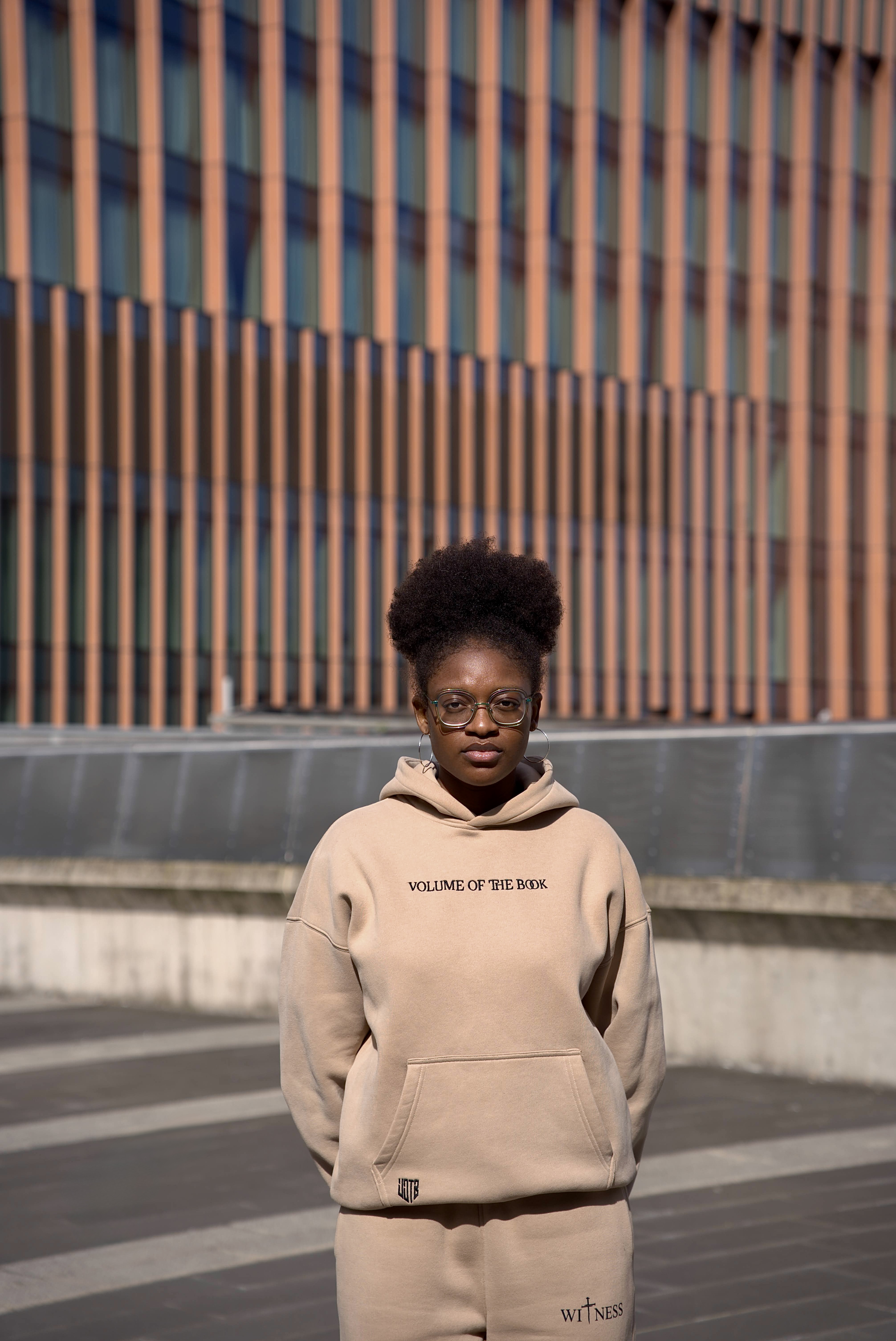 Beige Hoodie Set
