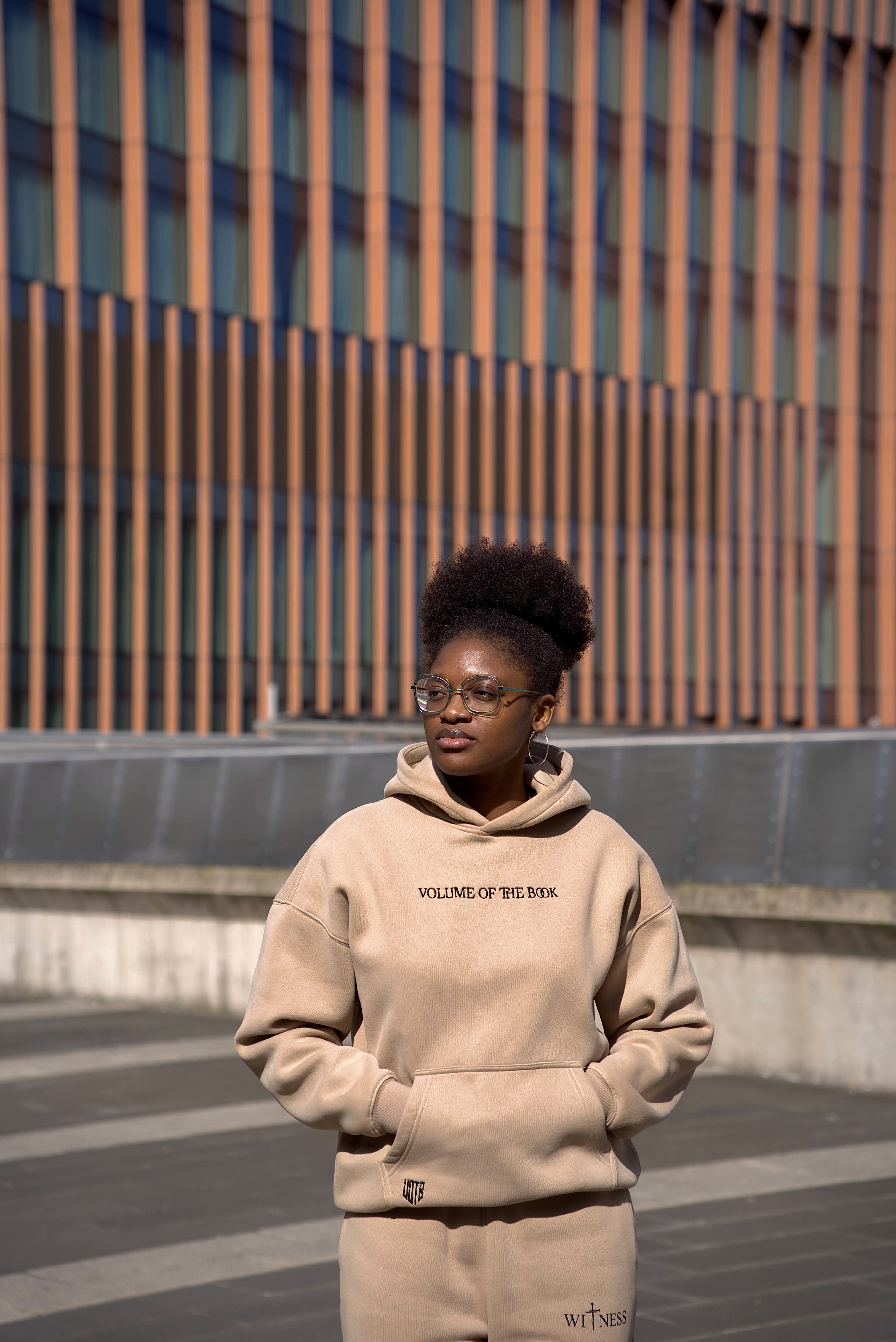 Beige Hoodie Set