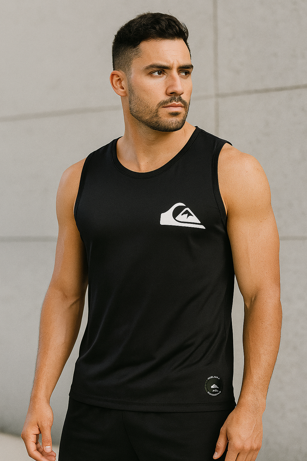 Camiseta sin mangas deportiva negra
