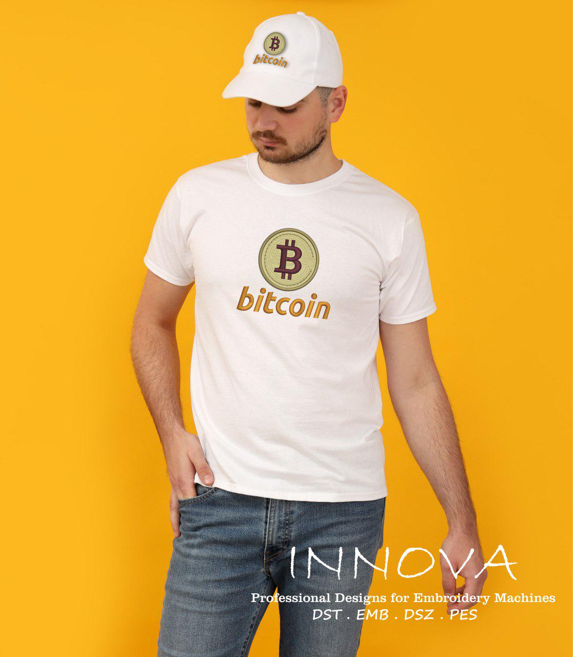 Bitcoin Embroidery Design - 2 Sizes Included