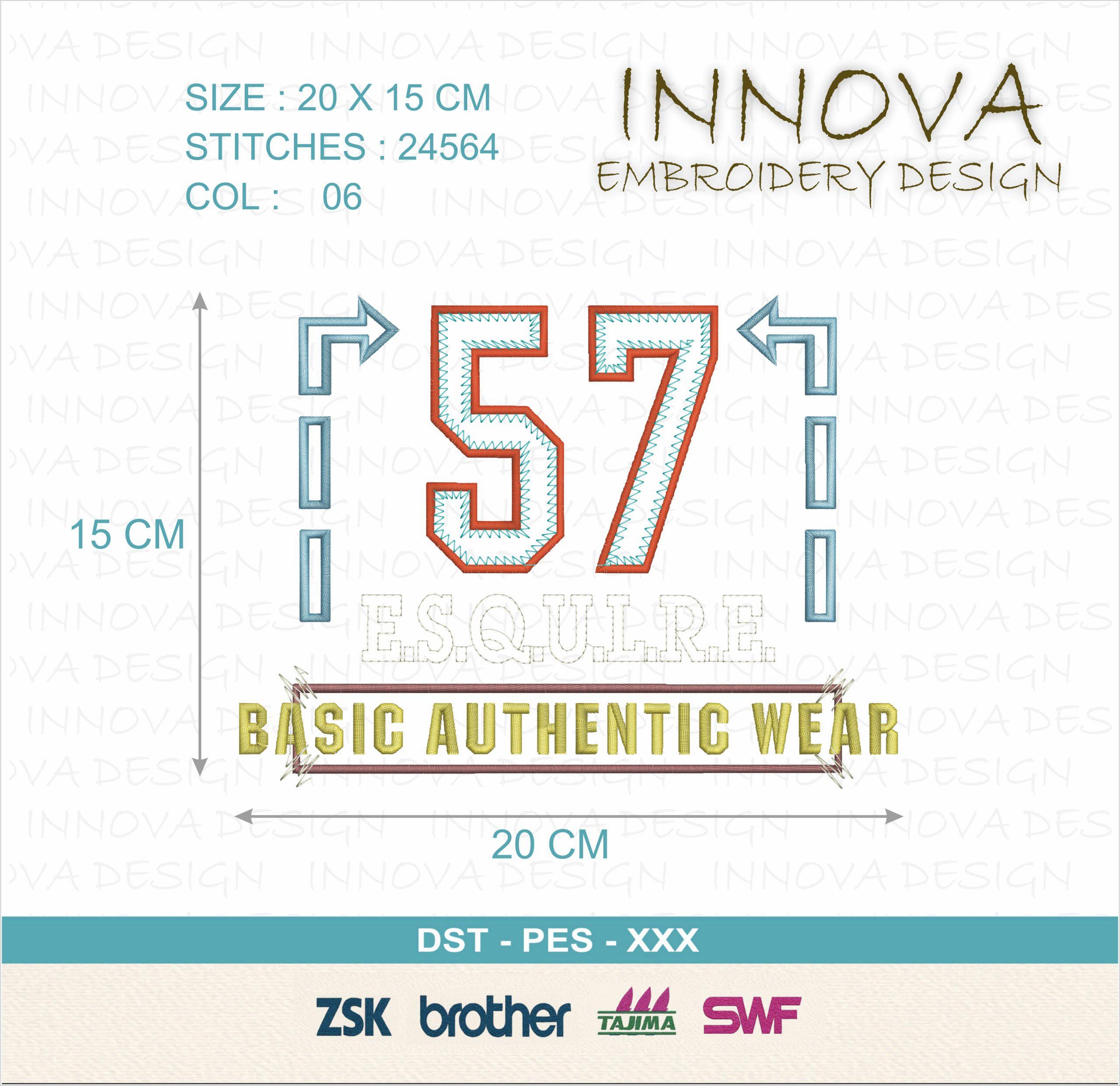 Embroidered "57" Design for Kids' Apparel