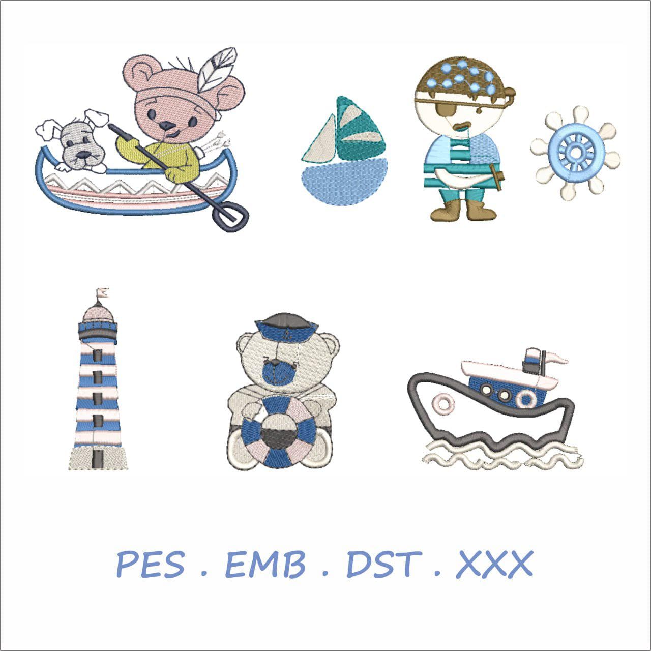Nautical & Adventure Embroidery Pack
