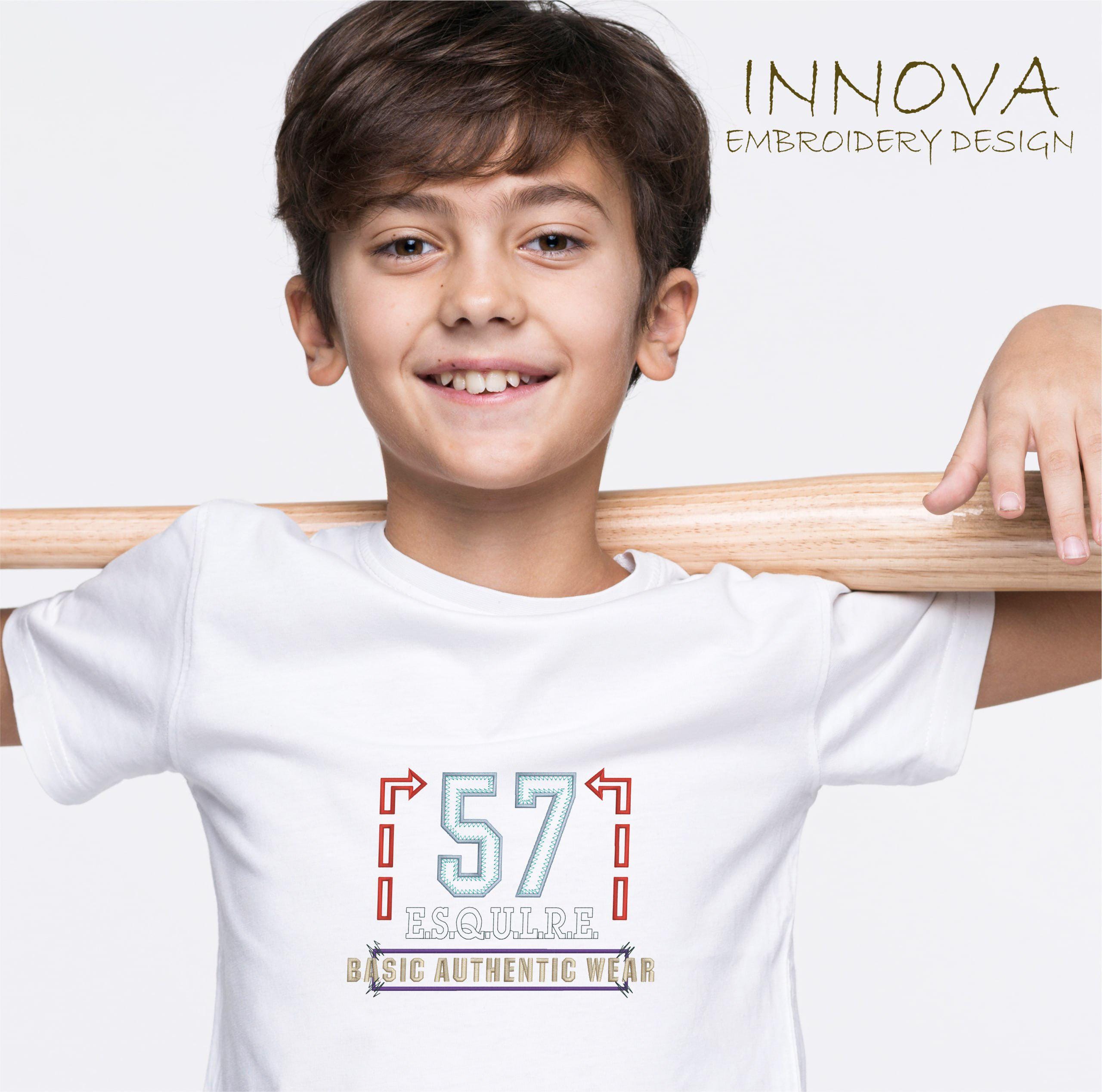 Embroidered "57" Design for Kids' Apparel