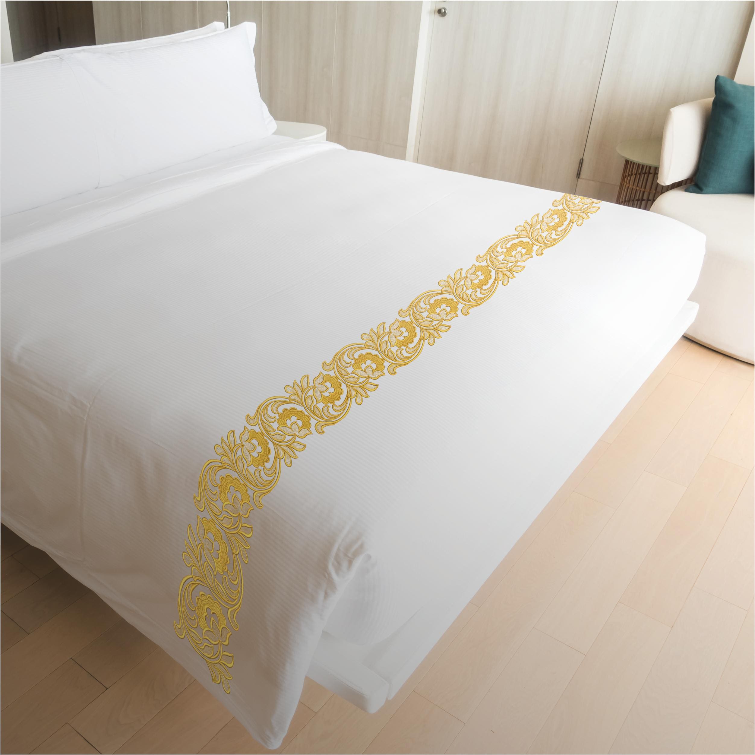 Elegant Floral Border Embroidery Design | 50 x 16 cm |