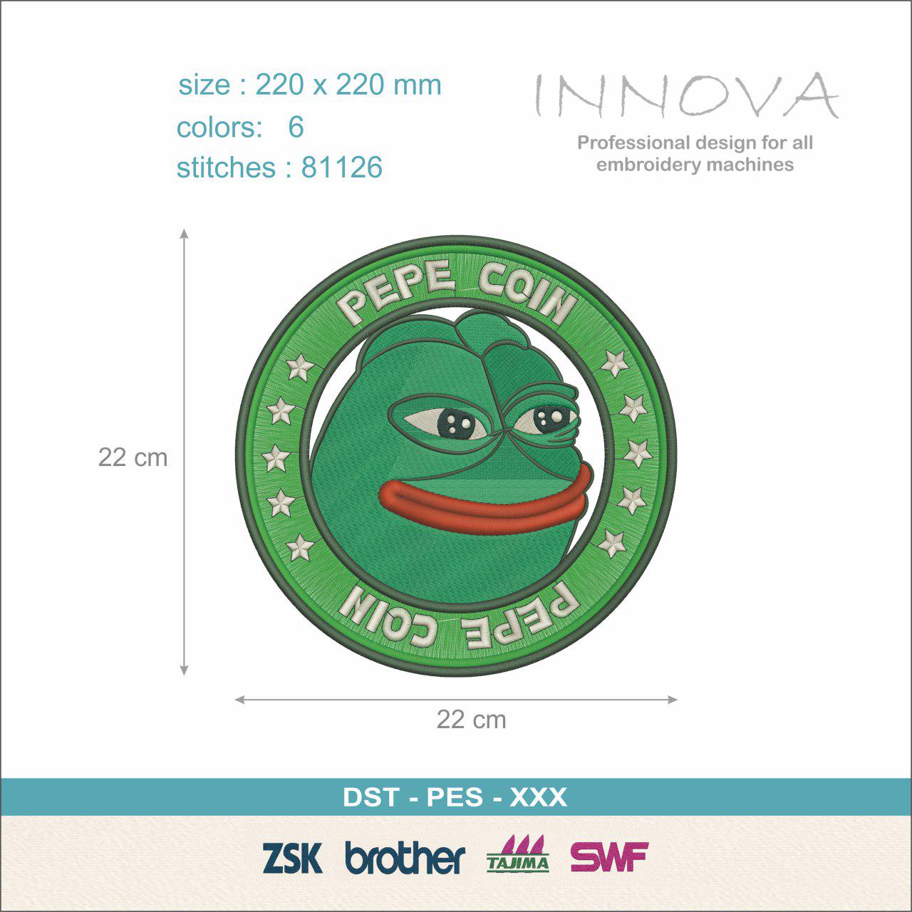 Pepe Coin Embroidery Art: A Unique Meme Collectible