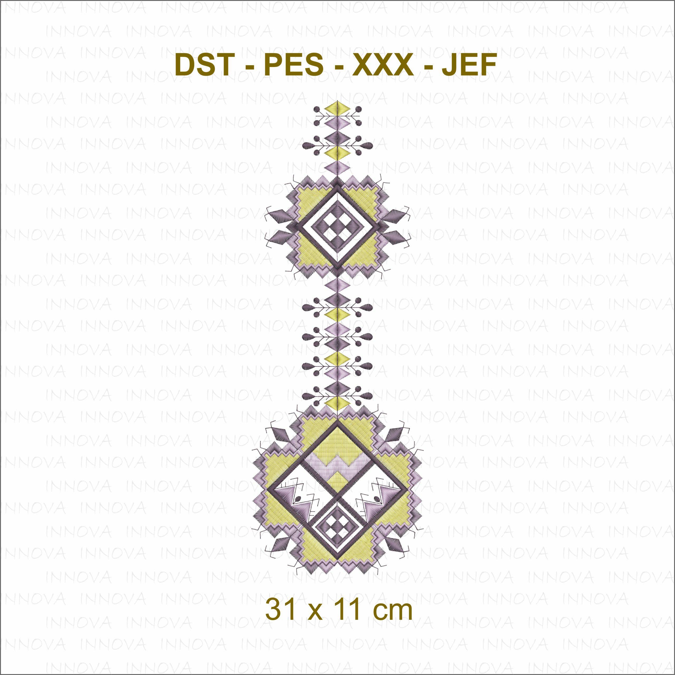 Aztec Geometric Embroidery Design for Machine