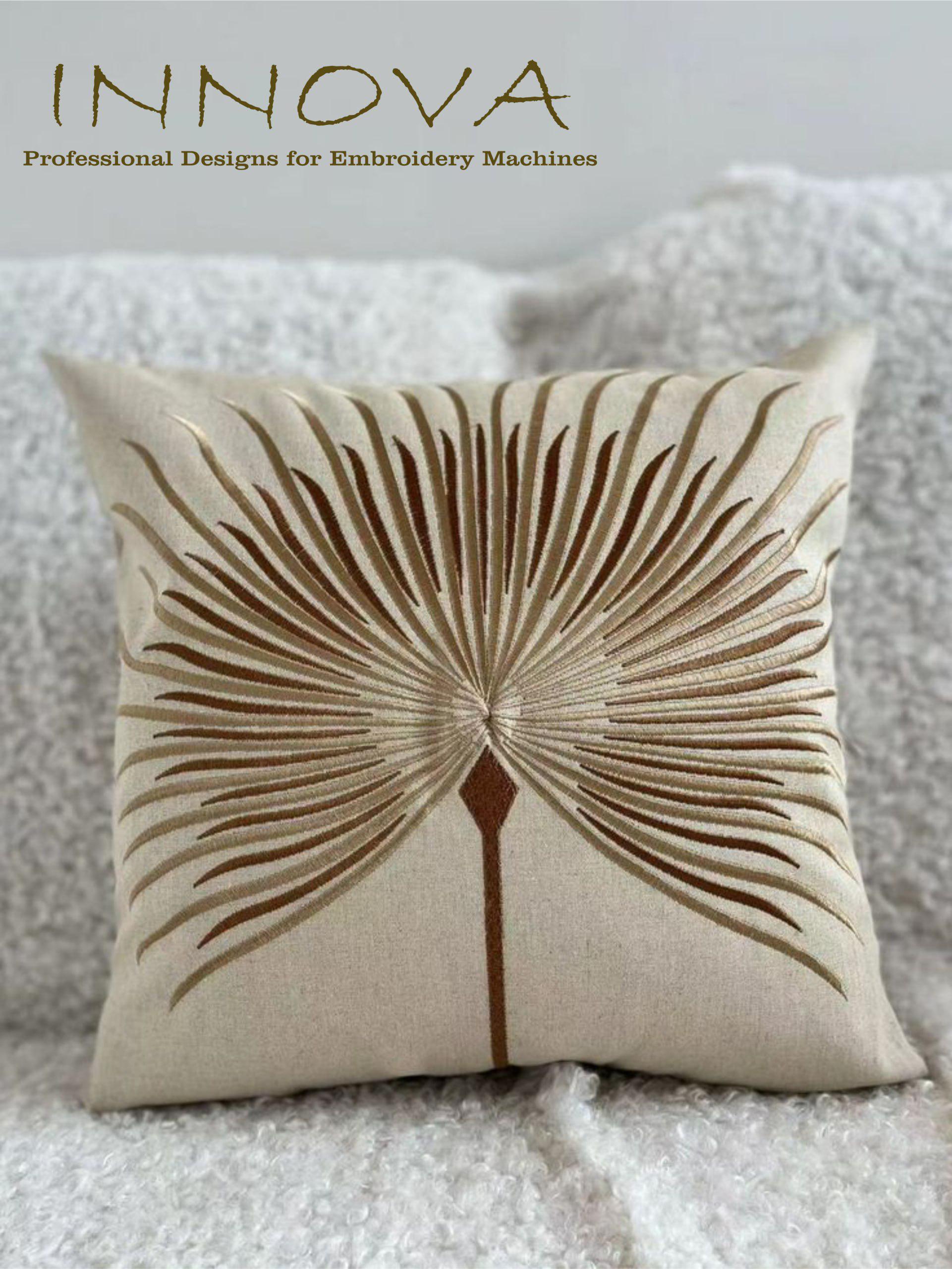 Palm Leaf Embroidery Design for Machine