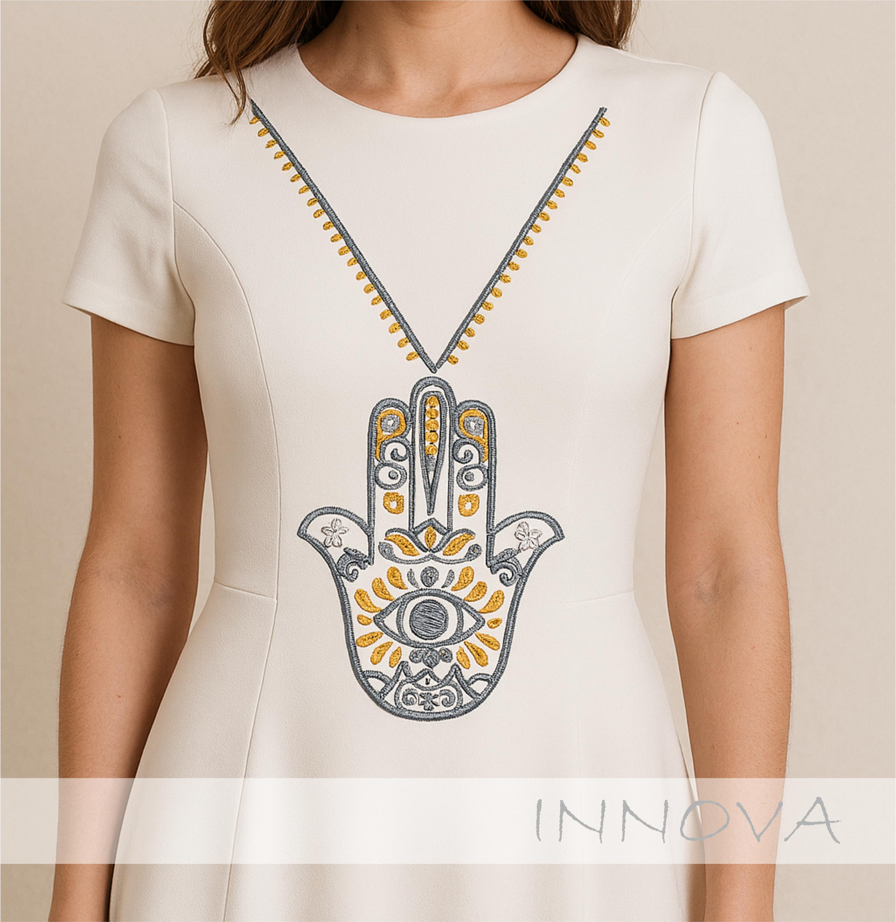 Hamsa Hand Embroidery Design - Digital Download