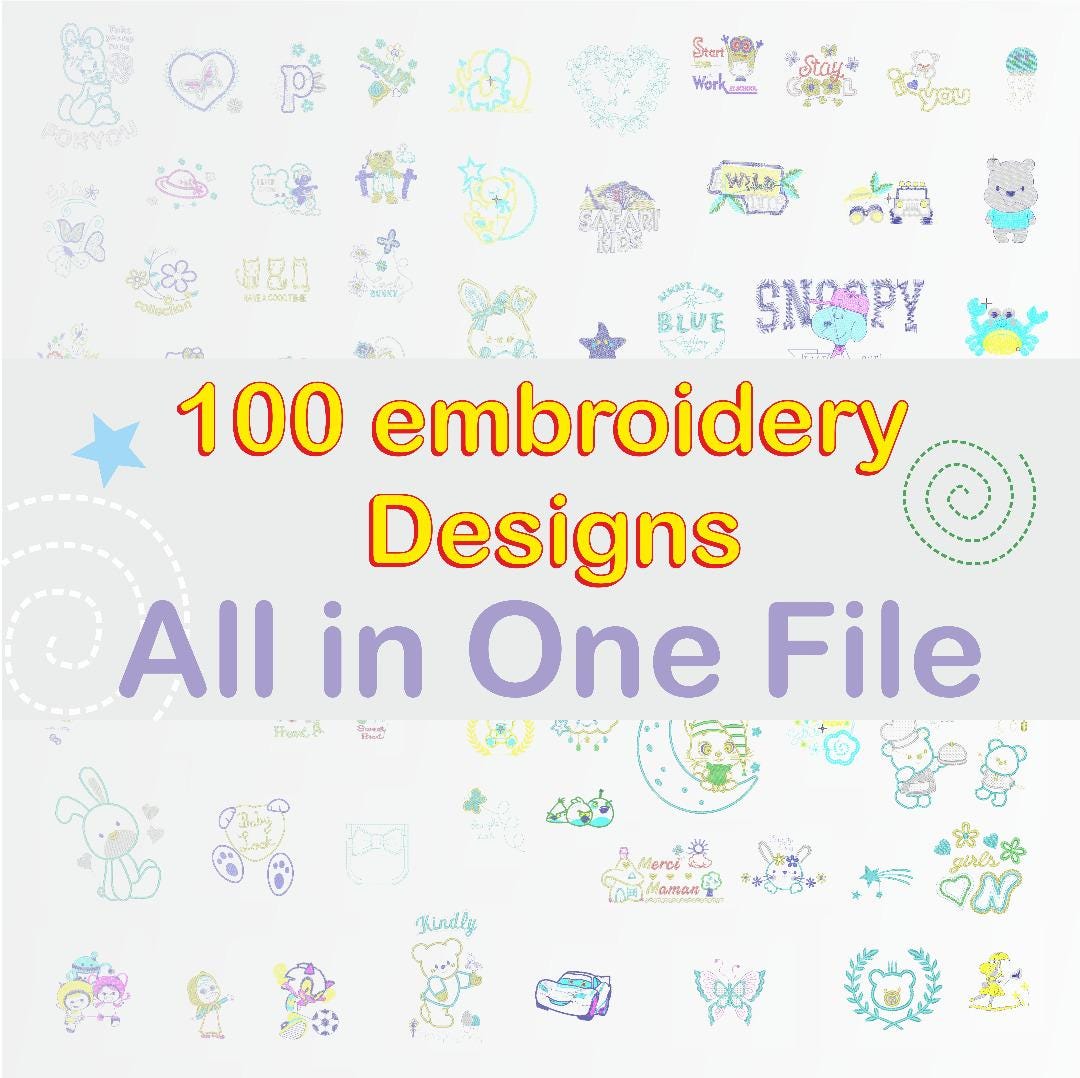 100 Embroidery Designs Collection
