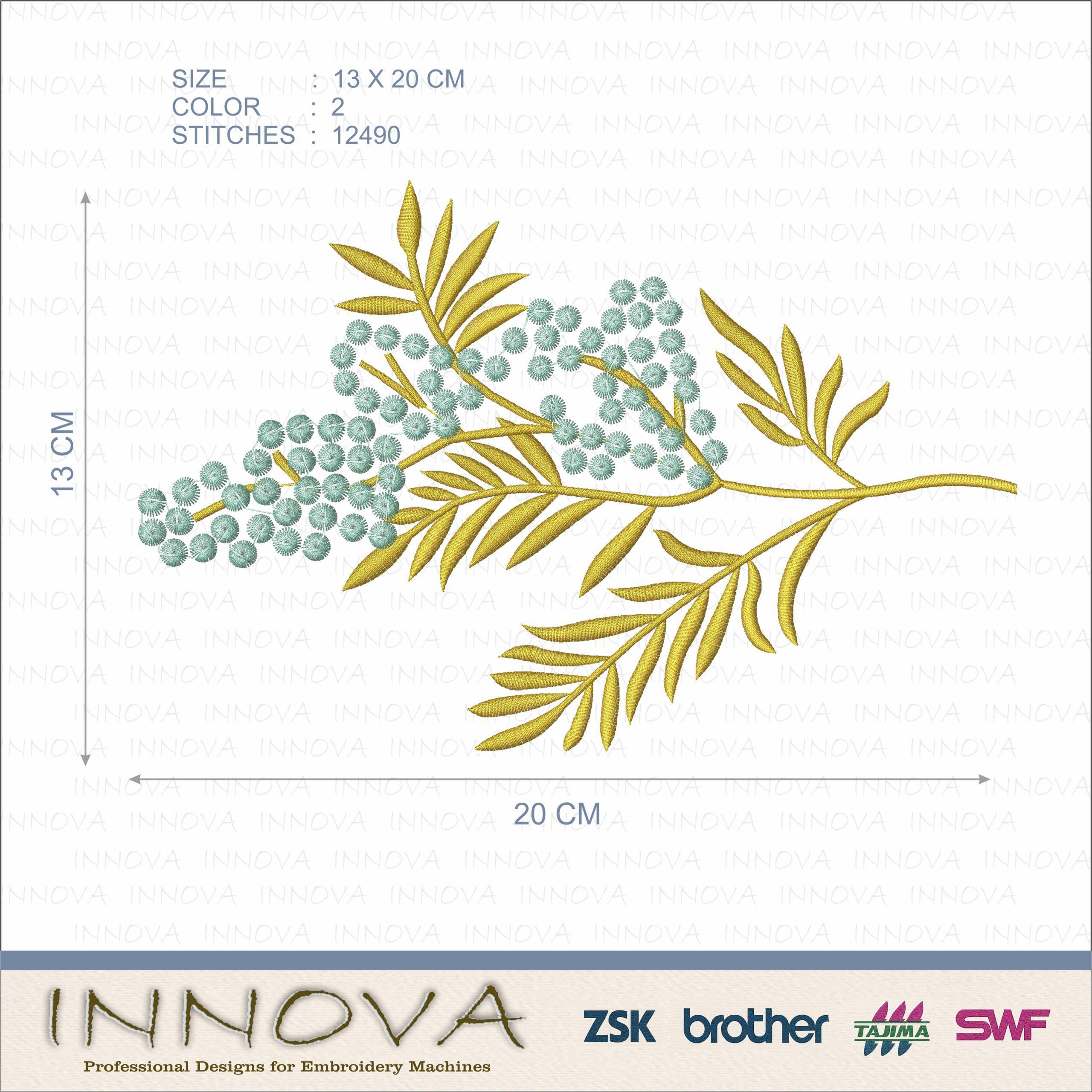 Elegant Floral Spray Embroidery Design for Machine