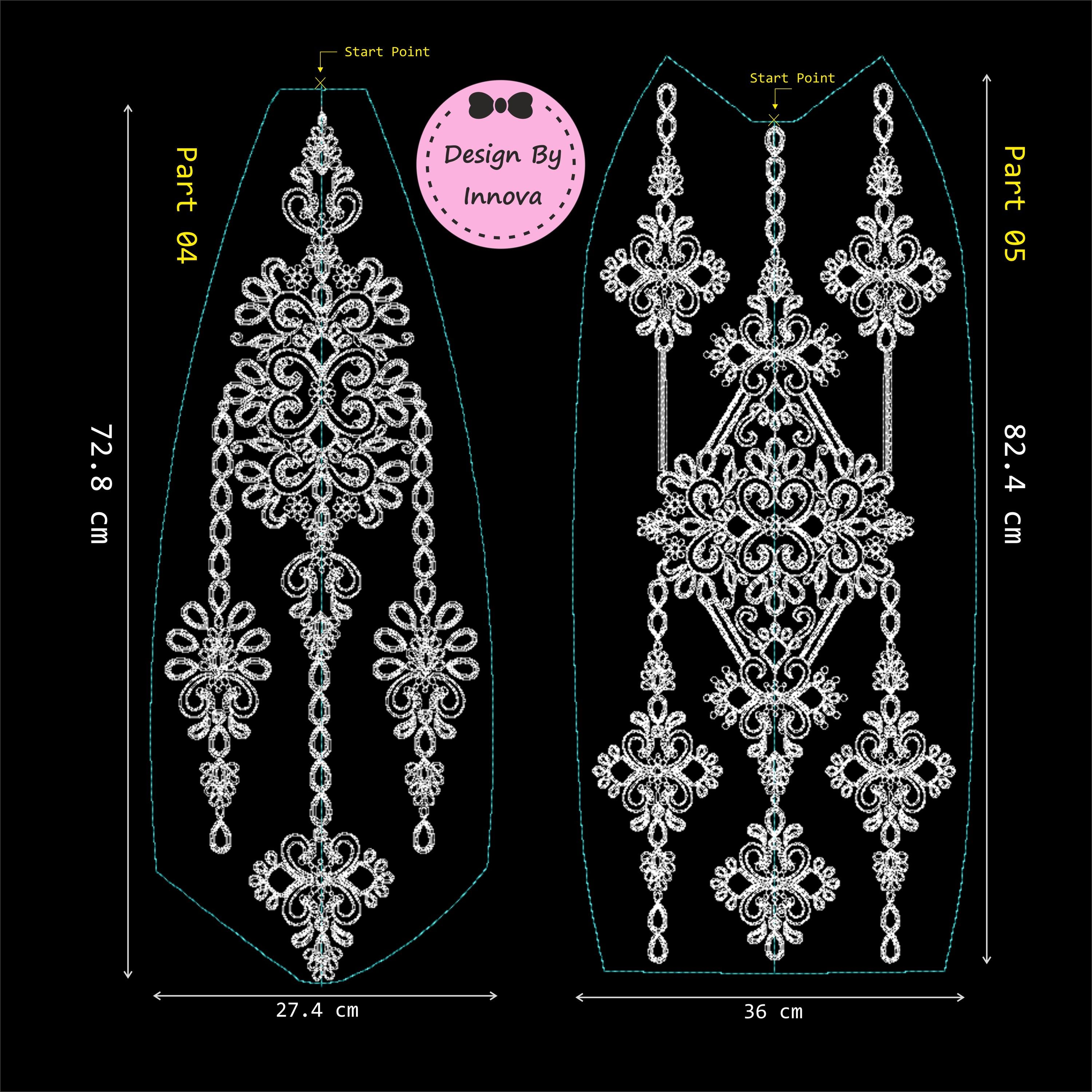 5-Part High-Quality Cording Embroidery Design – Instant Digital Download