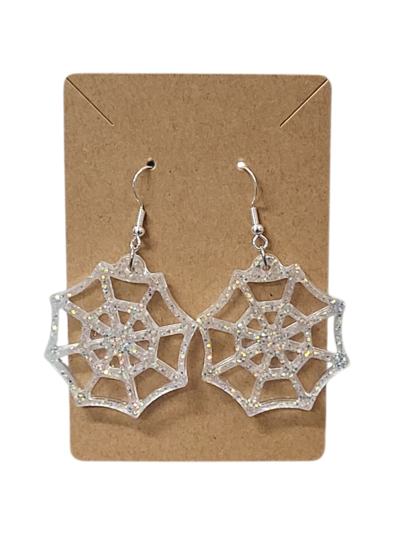 Spider web earrings