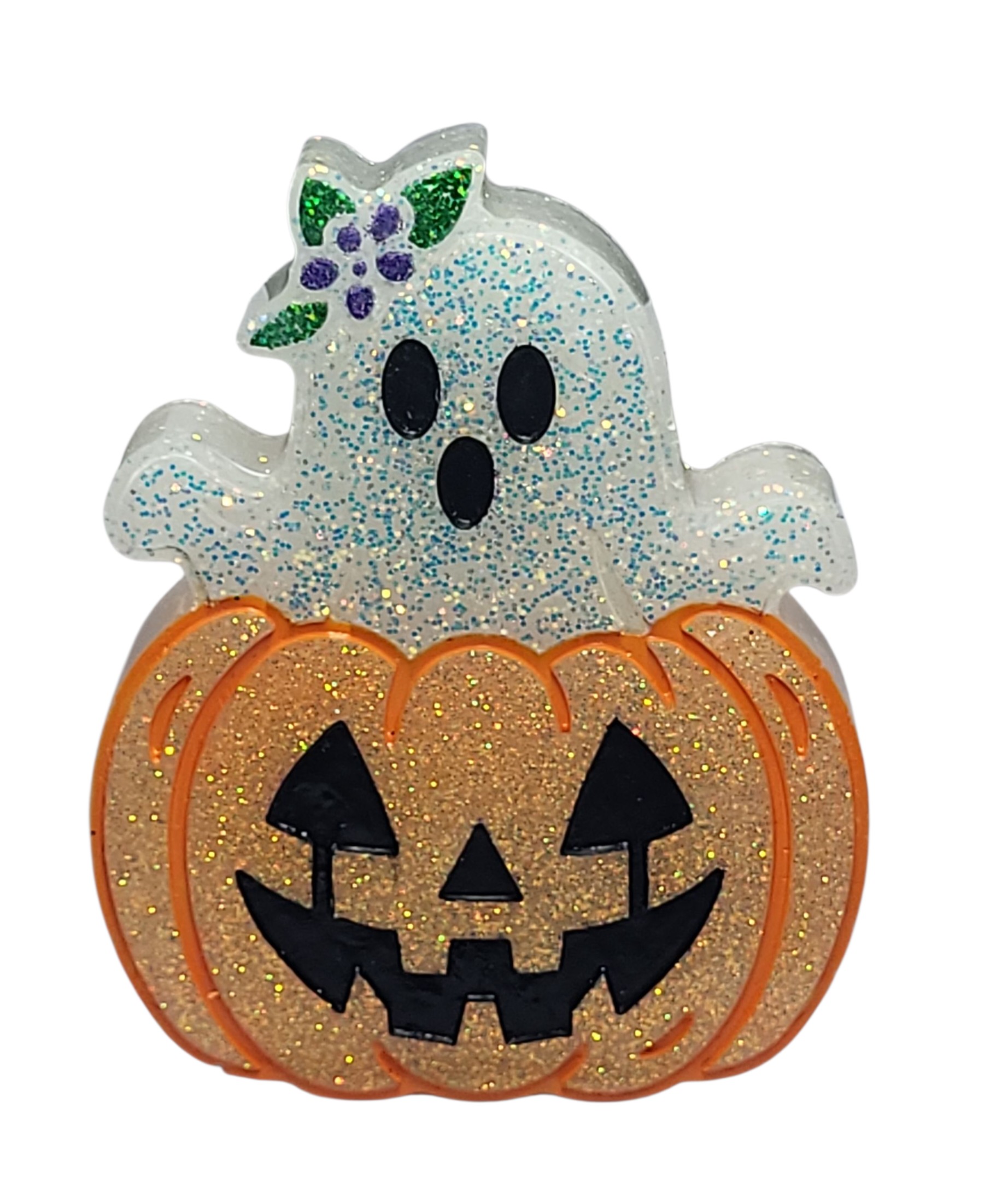 Ghost in pumpkin decoration