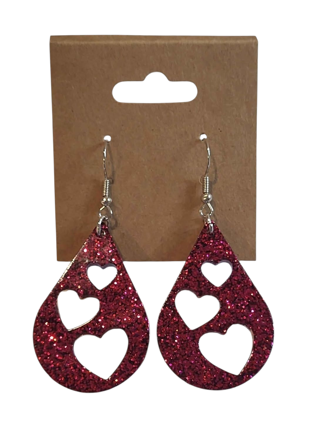 Teardrop Heart Cutout Earrings