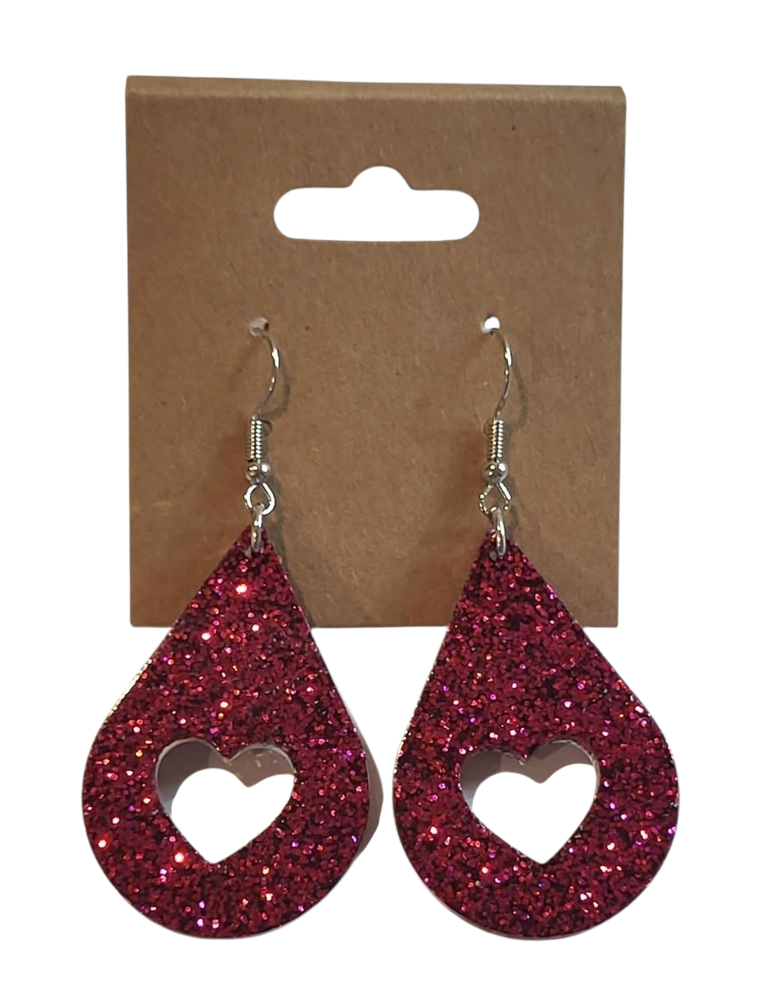 Valentine's Day Heart Cutout Drop Earrings