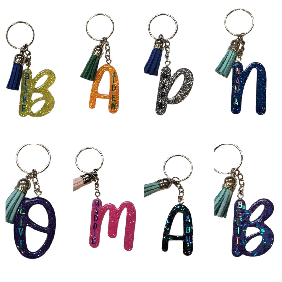 Custom letter keychains