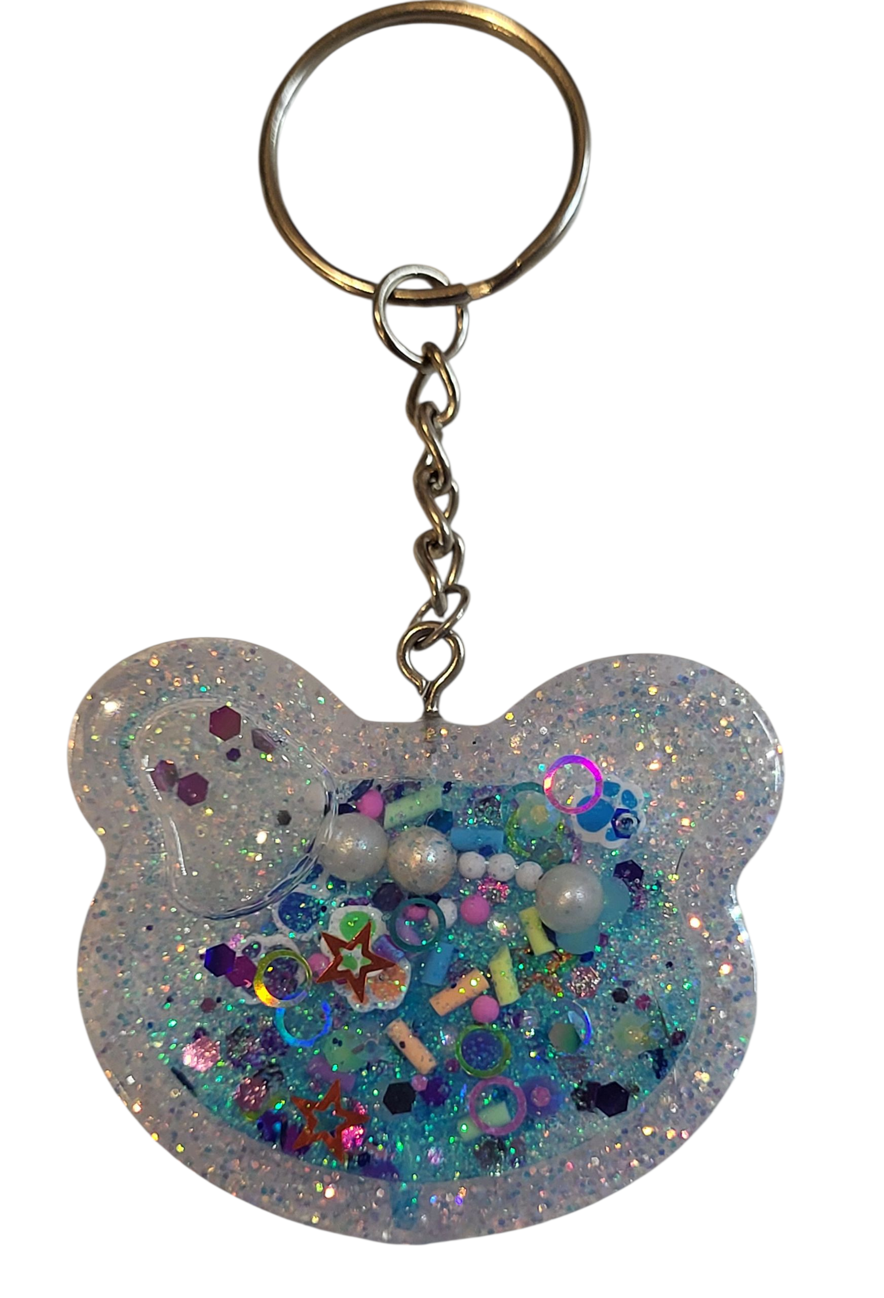 Bear head shaker keychain