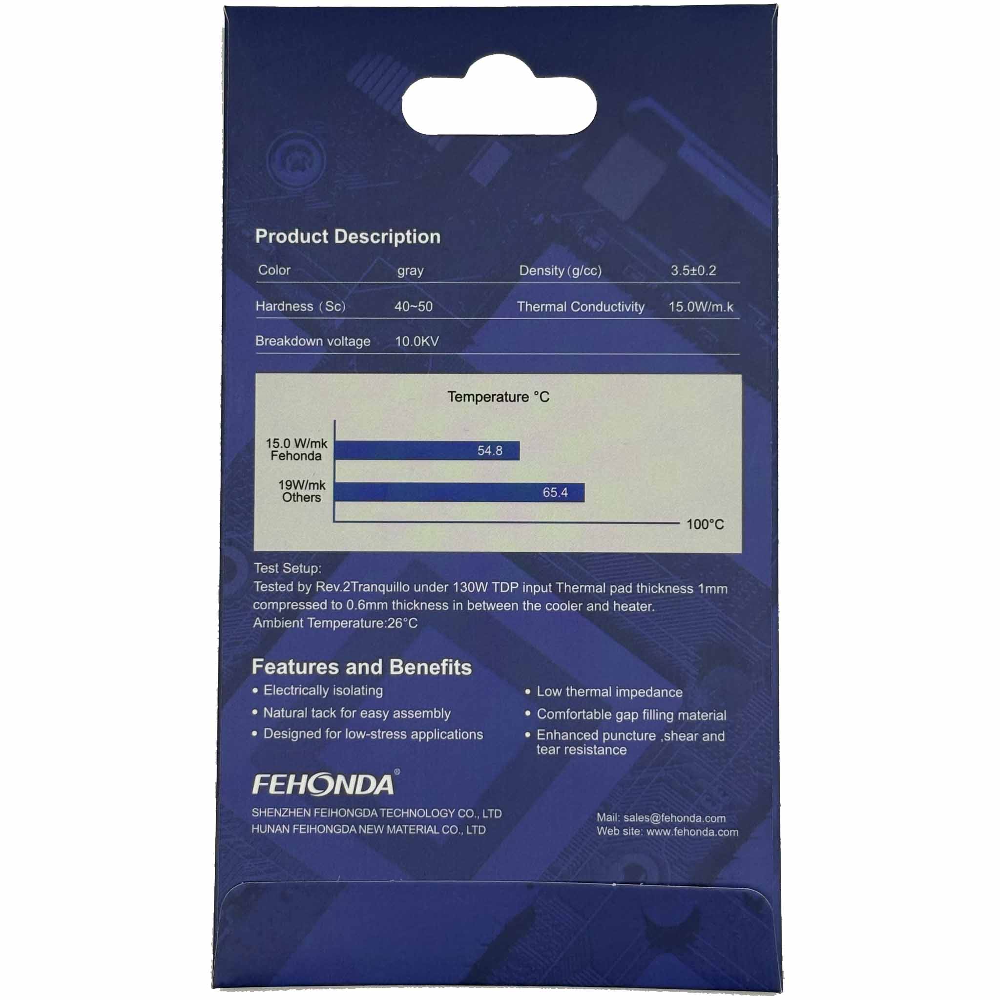 Fehonda 15W/mK Thermal Pad 85x45mm High Performance for GPU, VRM, VRAM, PS4, PS5, XBOX