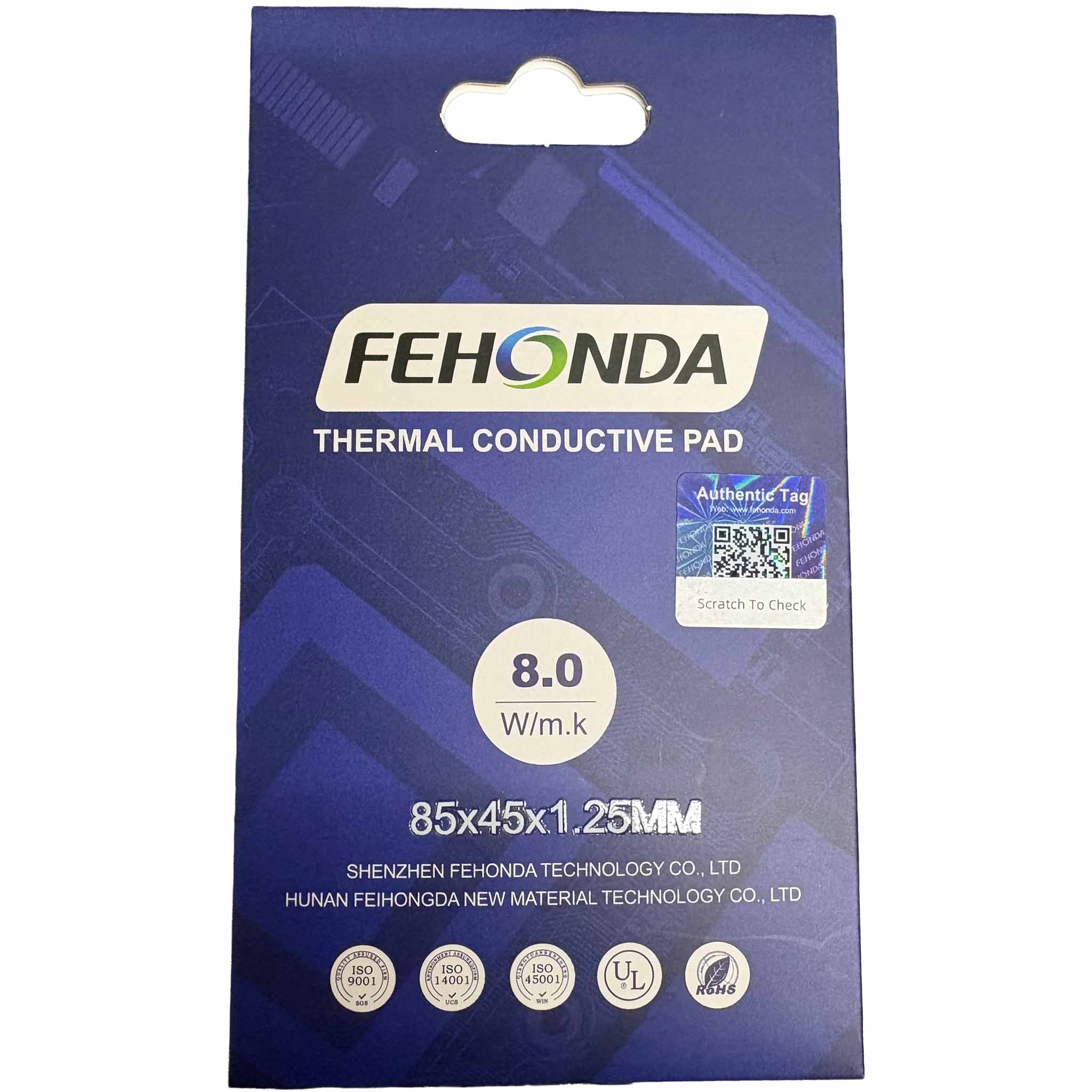 Fehonda 8W/mK Thermal Pad 85x45mm High Performance for GPU, VRM, VRAM, PS4, PS5, XBOX
