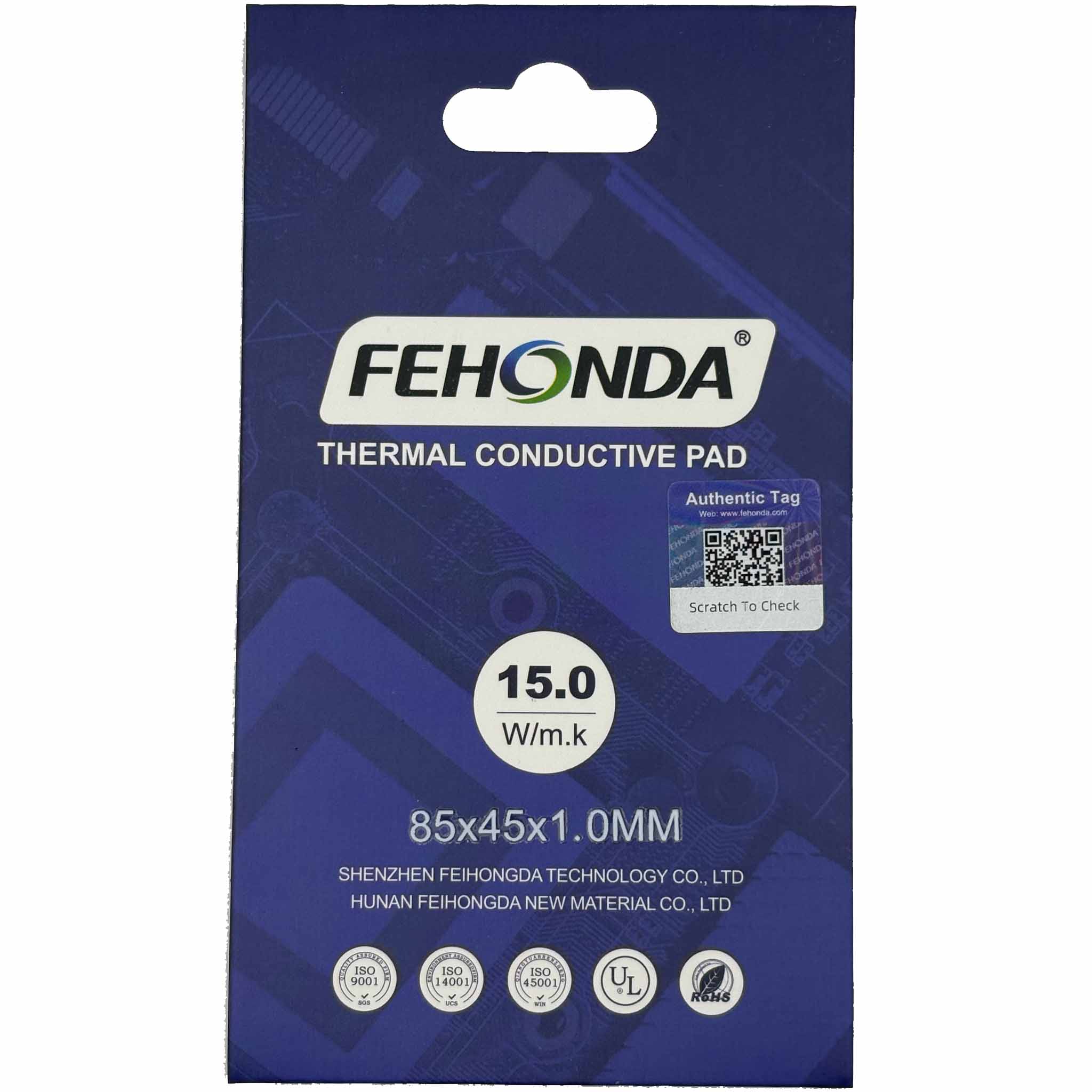 Fehonda 15W/mK Thermal Pad 85x45mm High Performance for GPU, VRM, VRAM, PS4, PS5, XBOX