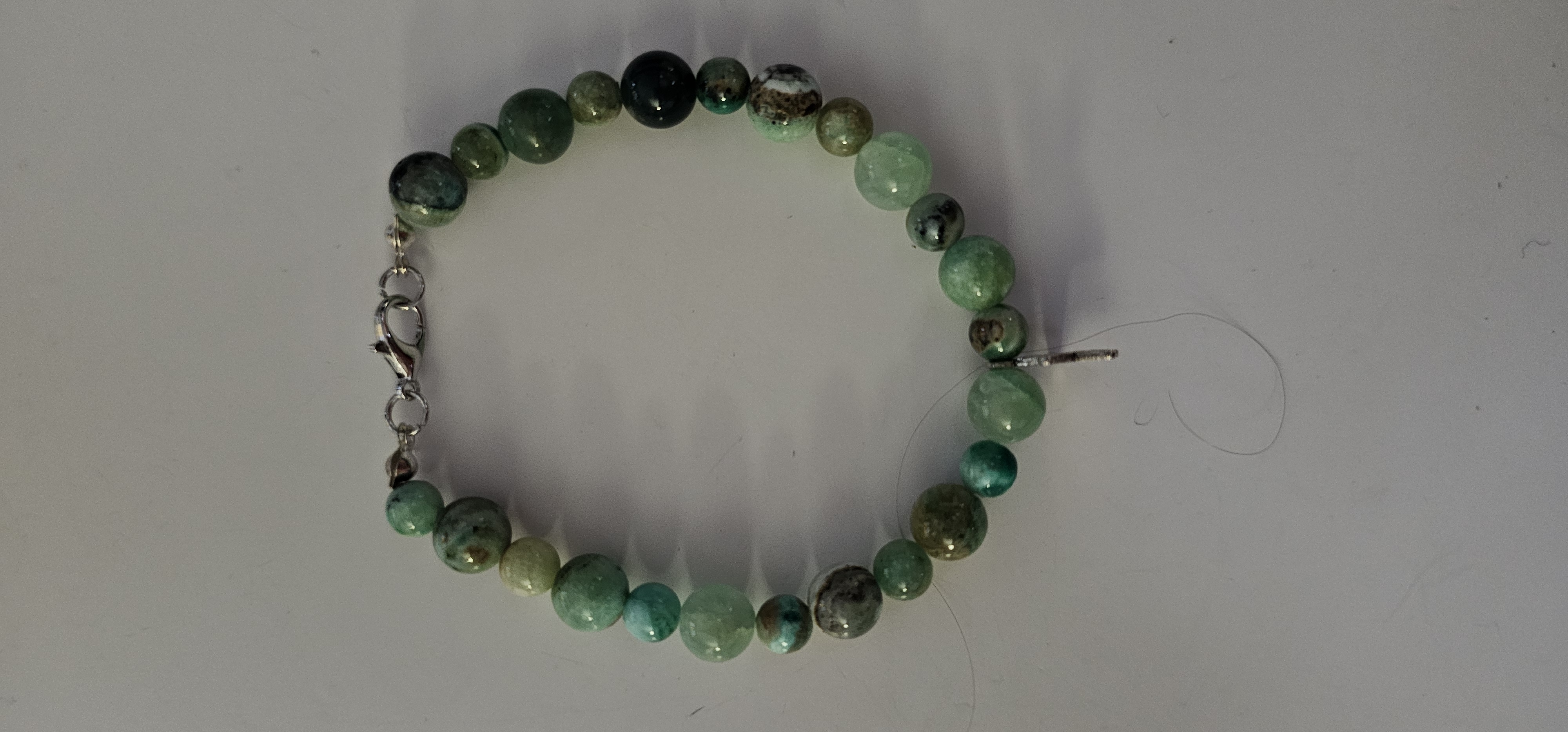 Green Beaded Bracelet with Star Charm
