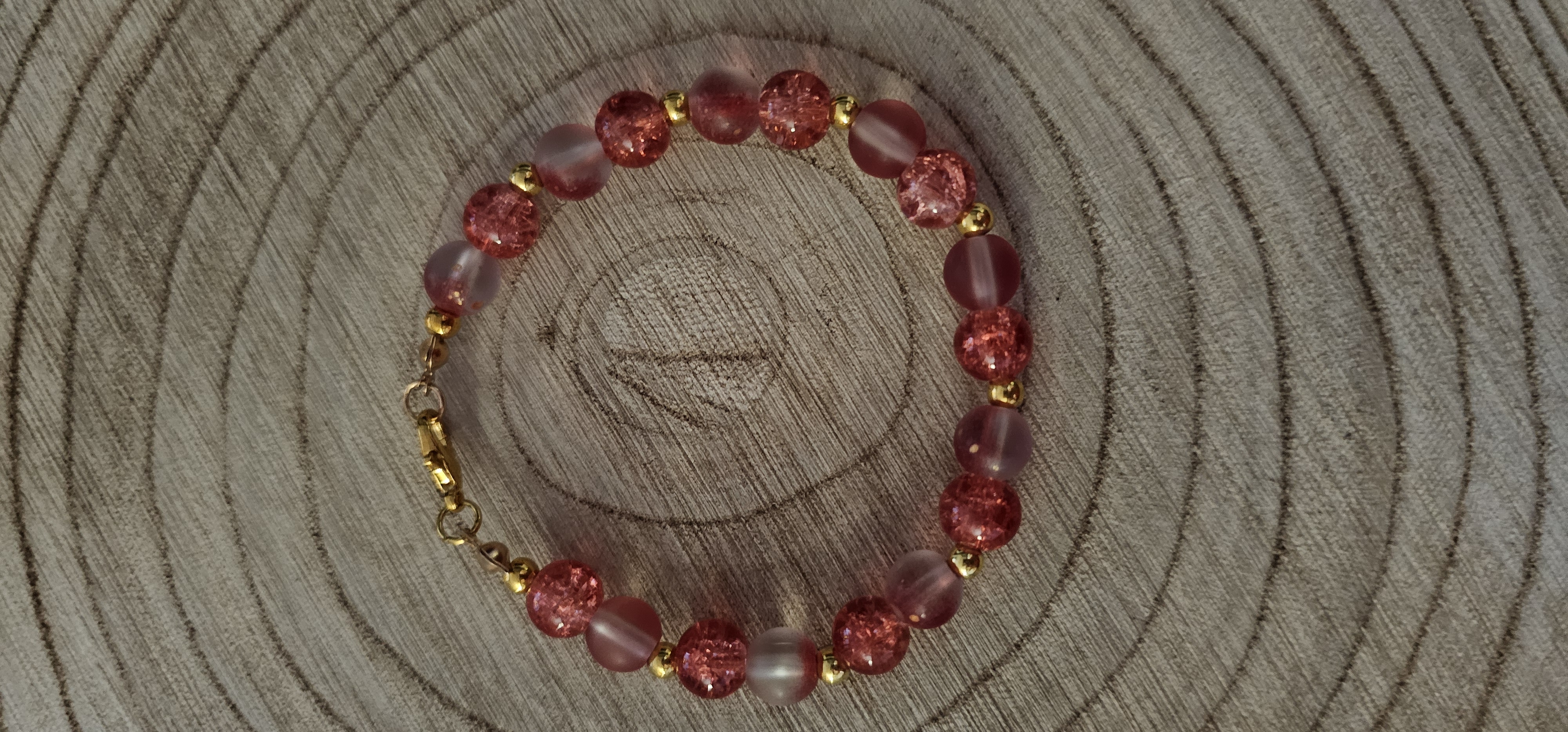  Blush Pink Beaded Bracelet