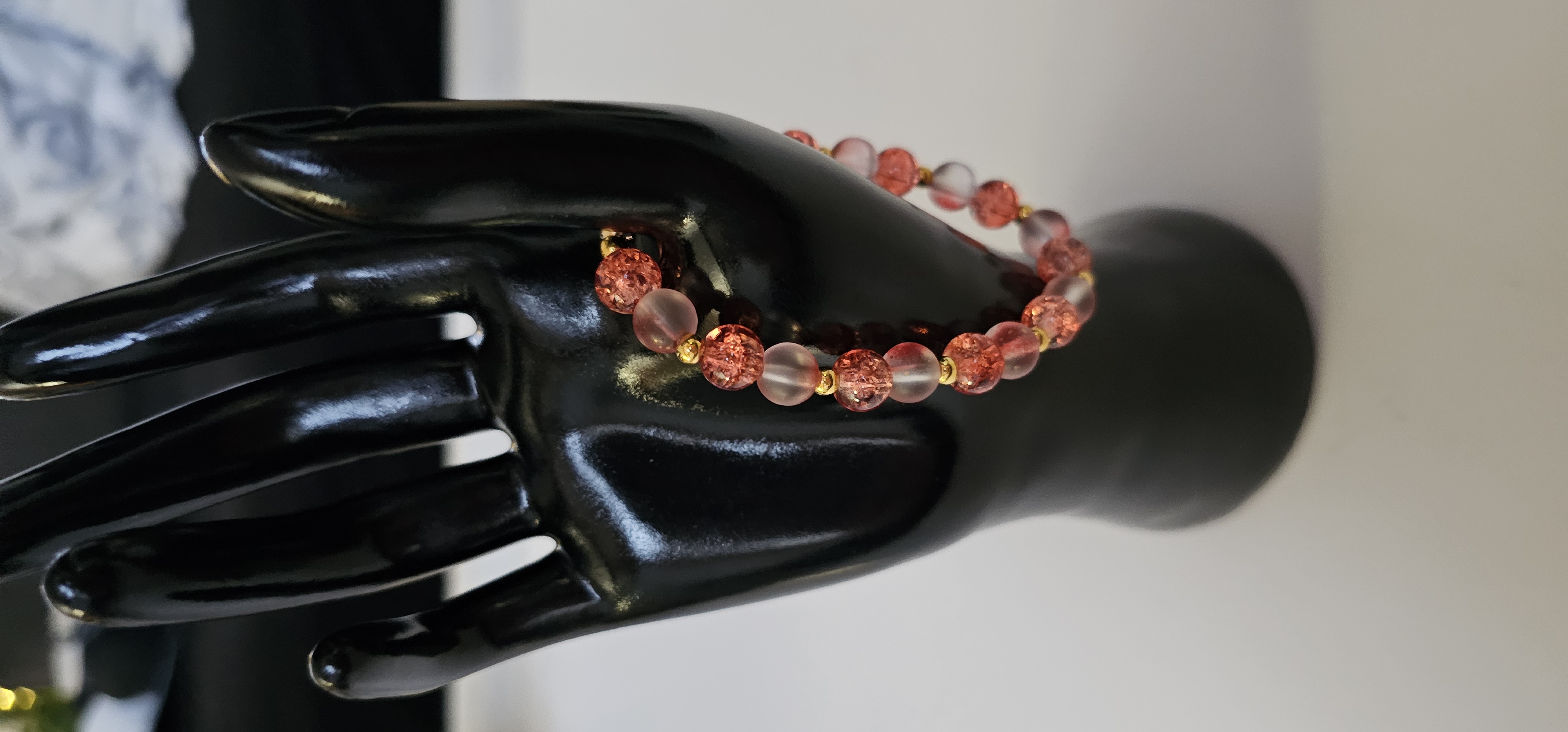  Blush Pink Beaded Bracelet