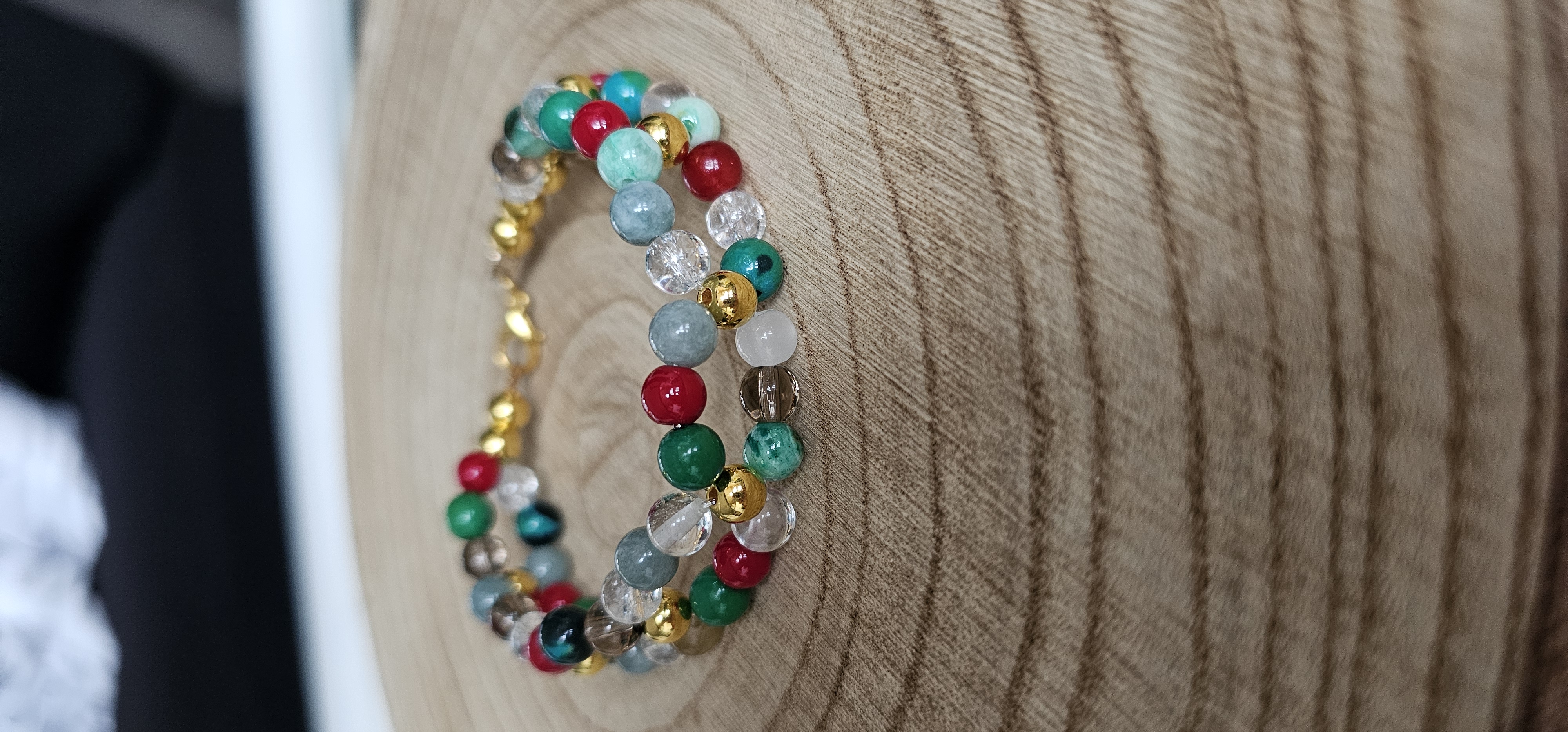 Festive Gemstone Bead Bracelet (Christmas Exclusive)