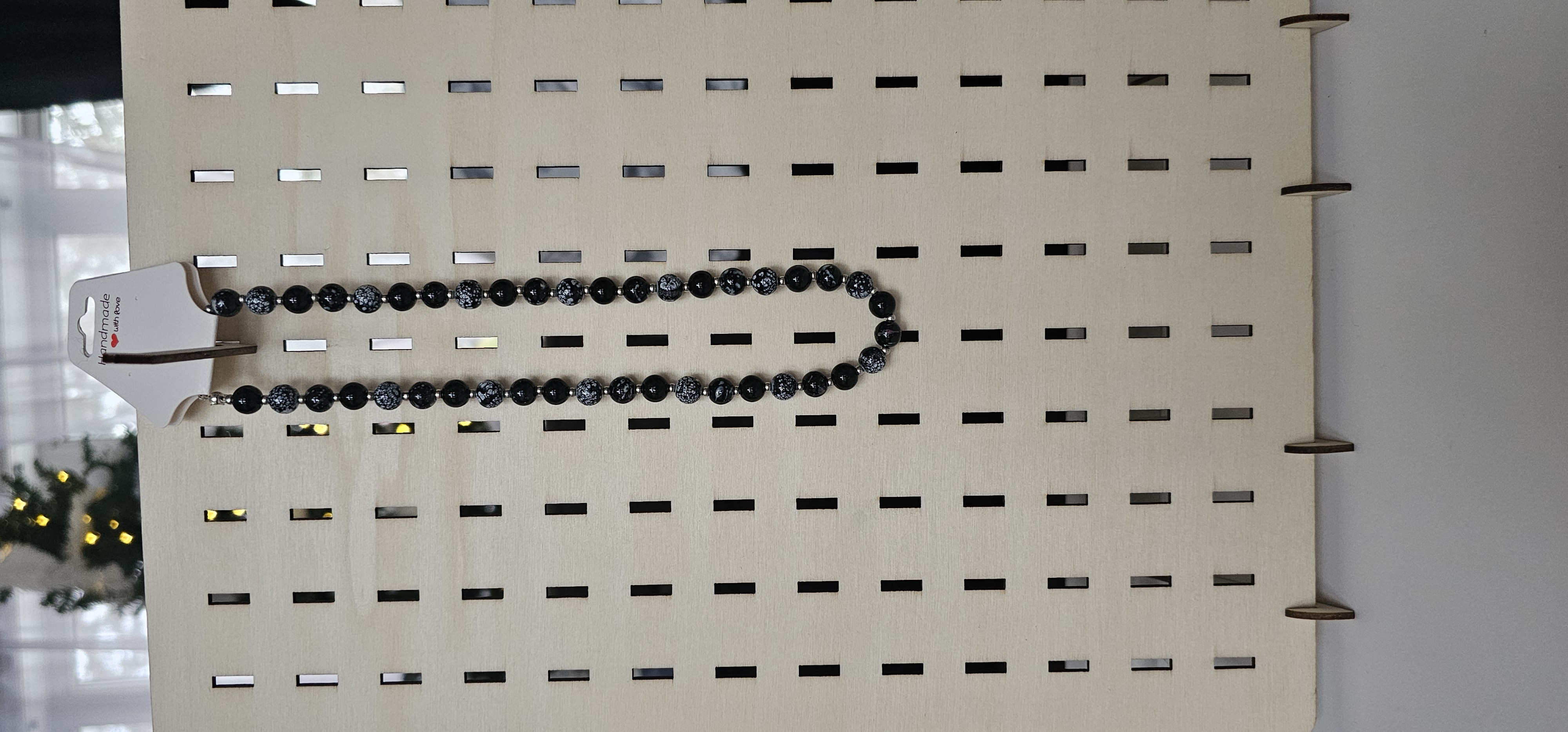 Black Beaded Necklace