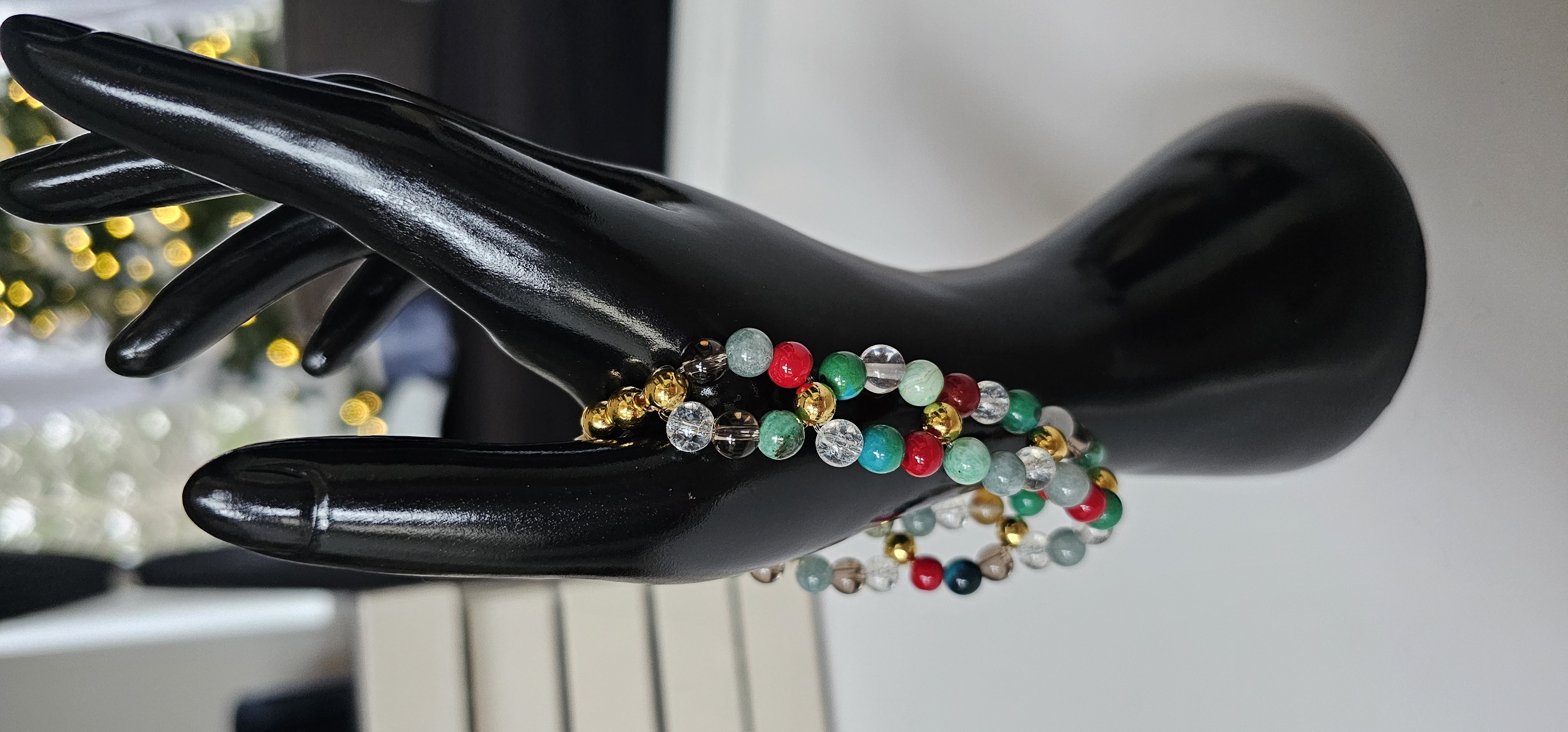 Festive Gemstone Bead Bracelet (Christmas Exclusive)