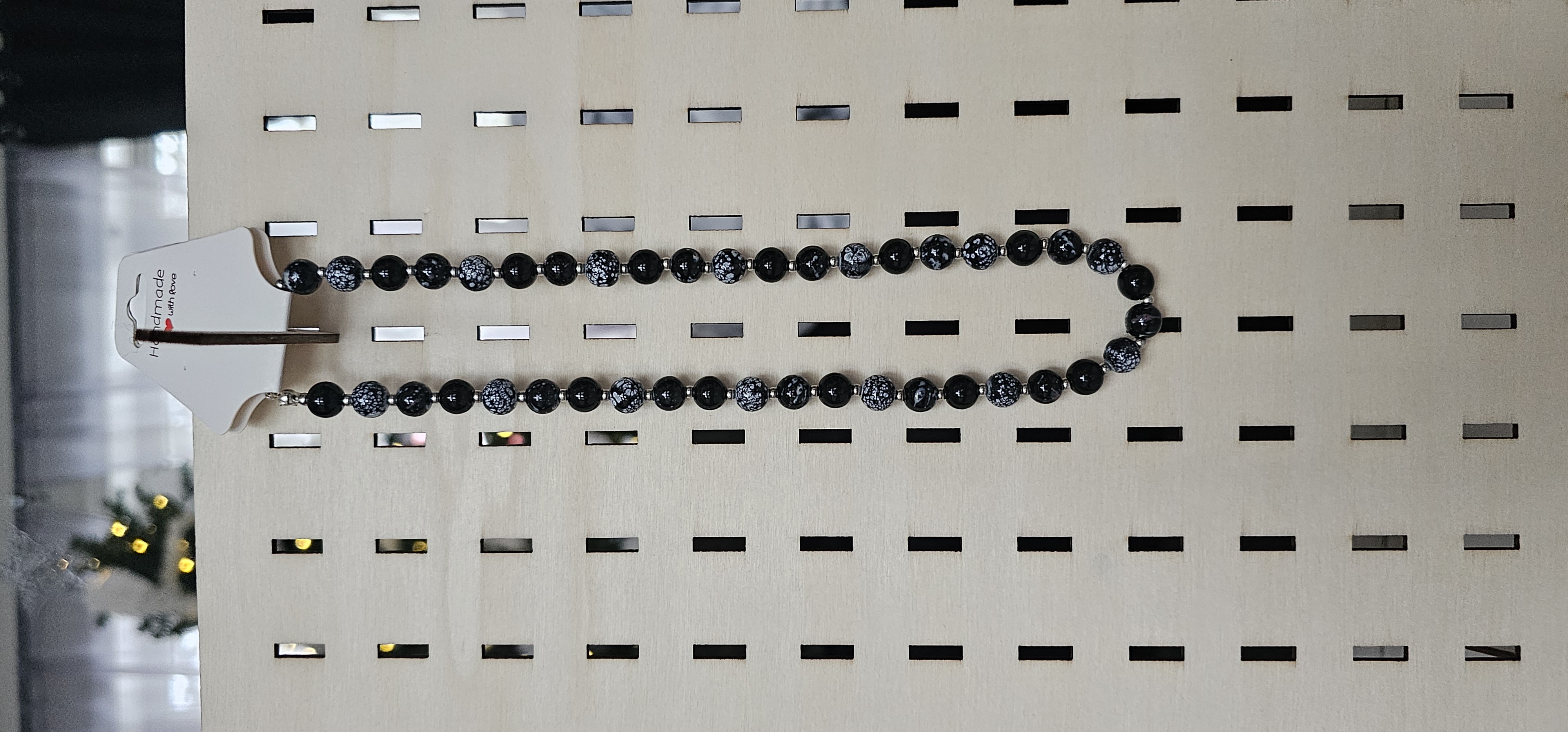 Black Beaded Necklace