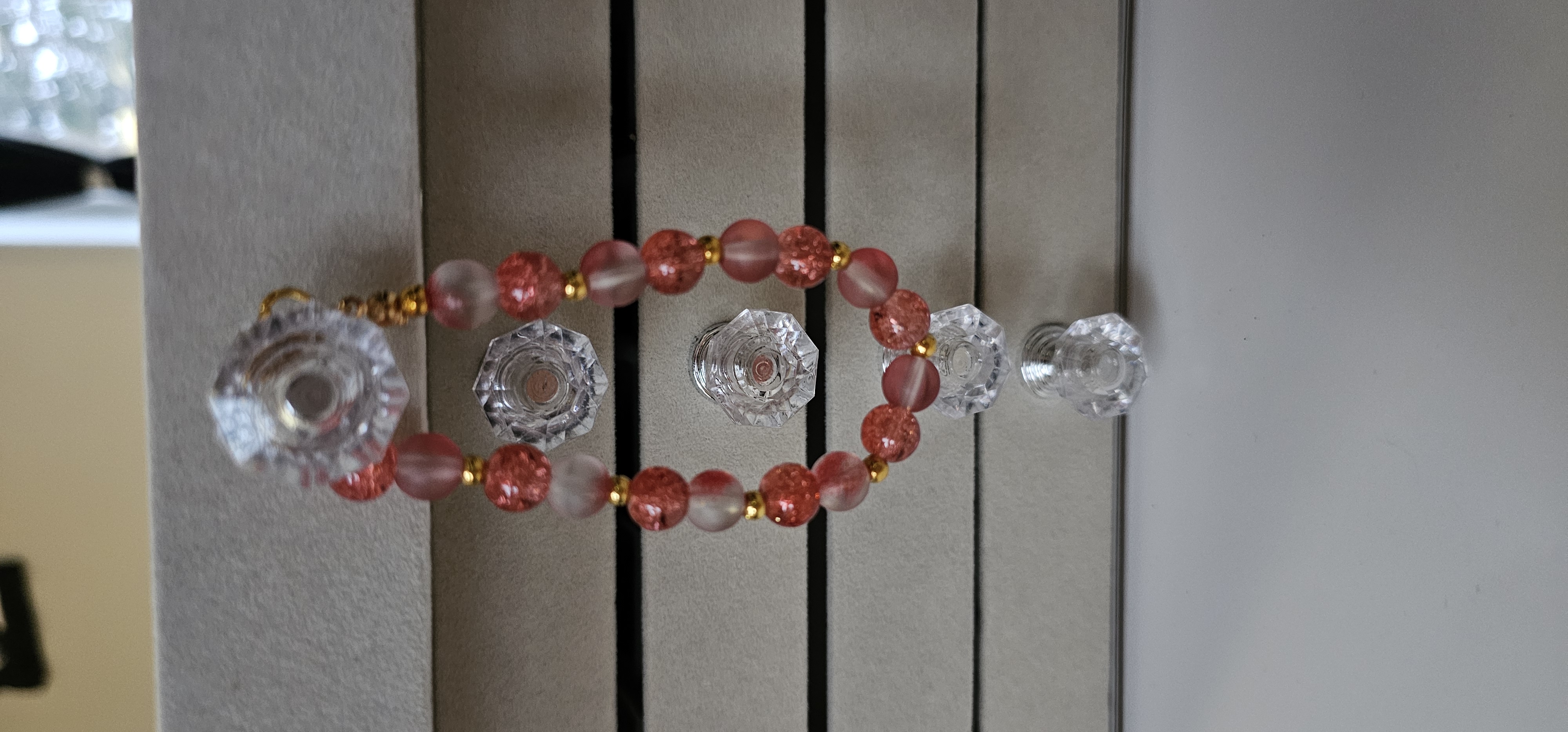  Blush Pink Beaded Bracelet