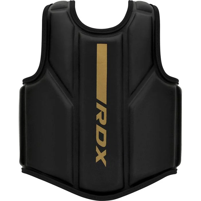 Protector de Pecho RDX F6M Kara CGR-F6M  Dorado  Cuero Kalix Skin  MMA, Boxeo y Artes Marciales