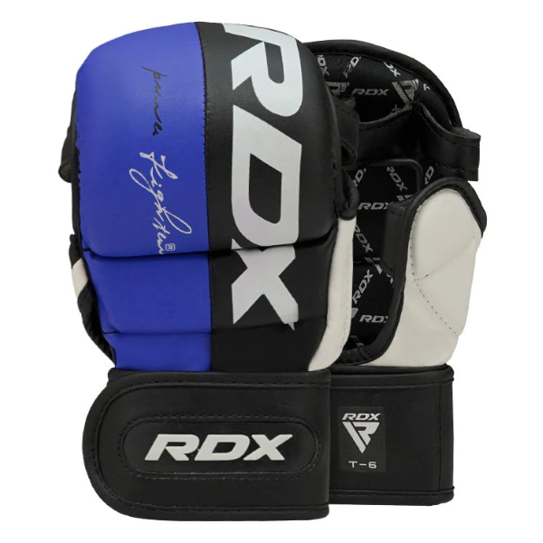 RDX T6 Guantes MMA GGR-T6 – Guantes de Entrenamiento con Palma Abierta y Protección Gel Shell Shock™