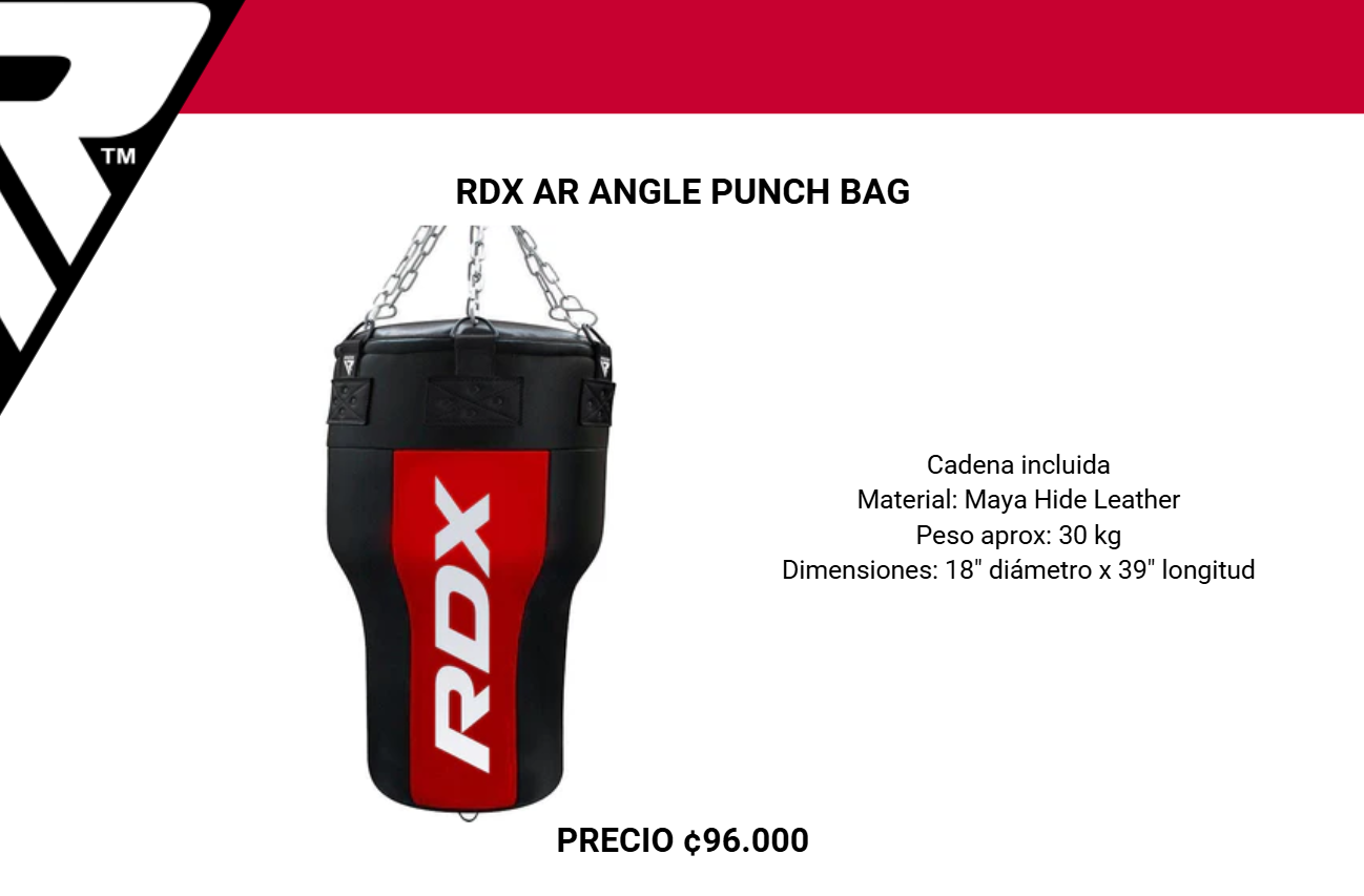 RDX AR Angle Punch Bag – Saco Angular Profesional para Uppercuts y Ganchos (120 cm, 35 kg)