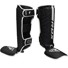 Espinilleras RDX F6 Kara SGR-F6  Protección para MMA y Muay Thai Rojo, Dorado, Blanco, Negro