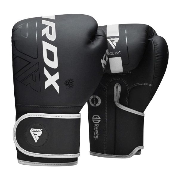 RDX F6 Kara BGR-F6 – Guantes de Boxeo en Blanco, Rojo, Negro y Dorado  Cuero Maya Hide™, Max-Shock™ y Cierre Quick-EZ™  Tallas de 12oz a 16oz