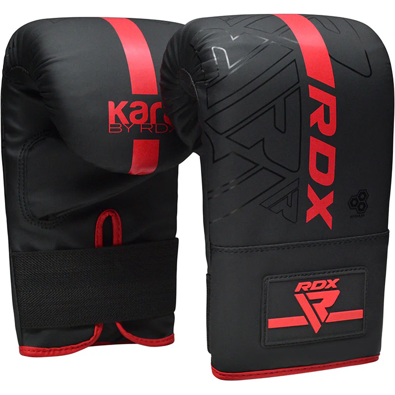 RDX F6 Kara BMR-F6 – Guantes para Saco 4oz en Rojo y Blanco  Cuero Maya Hide™, Quadro-Dome™, Cierre Quick-EZ™