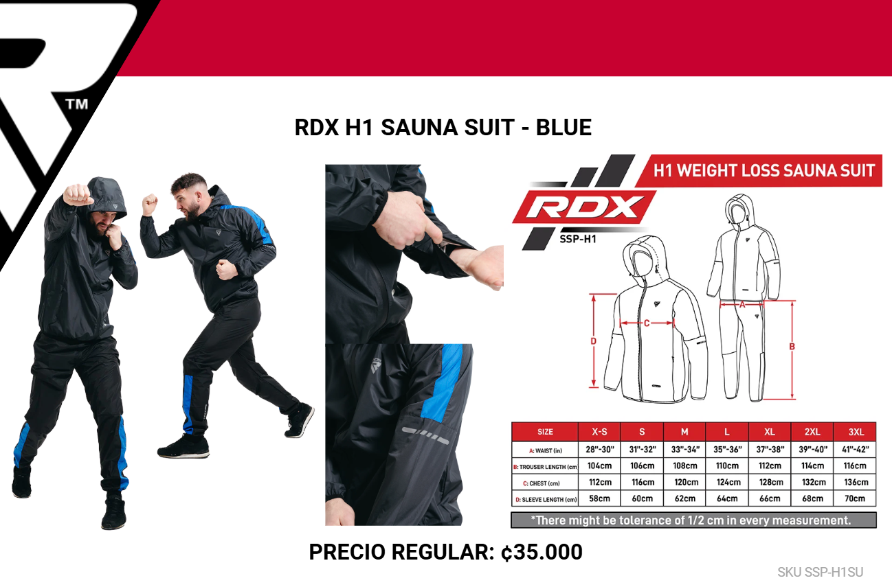 Traje Sauna RDX H1 Azul