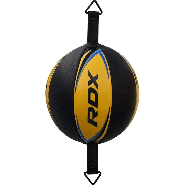 RDX U3 Pera Doble – Pera de Boxeo Profesional en Cuero de Vaca con Cuerdas Ajustables