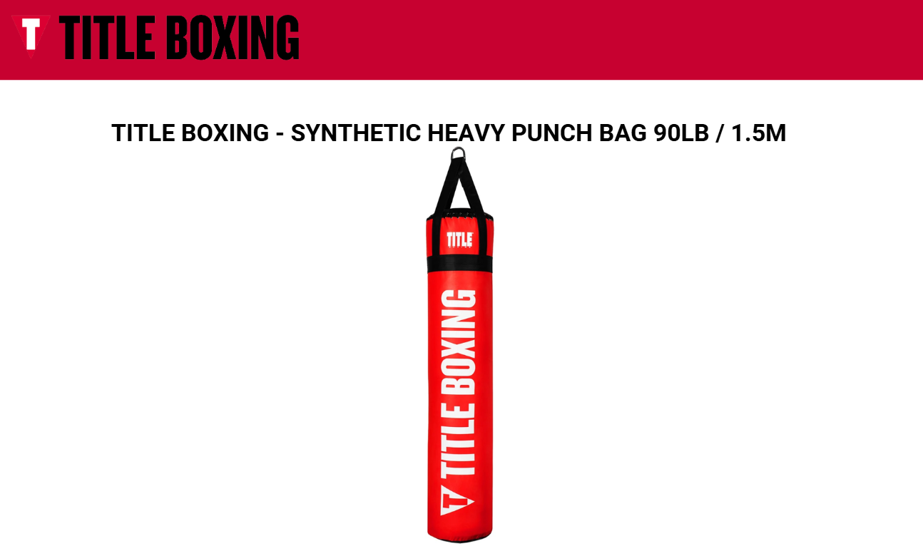 Saco Pesado Sintético – Title Boxing 90lb, 1.5M