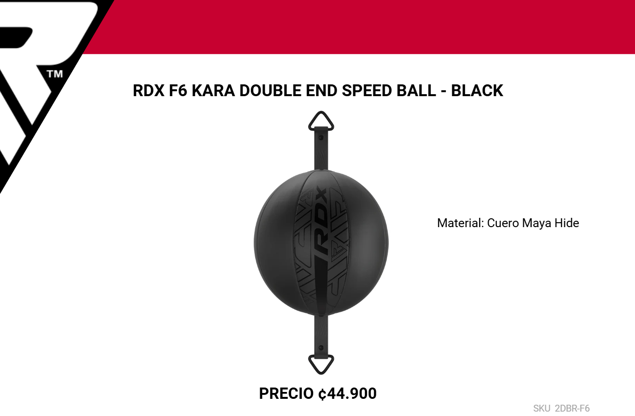 RDX 2DBR-F6 Pera Doble – Pera de Boxeo Profesional con Cuerdas Ajustables para Reflejos y Precisión 
