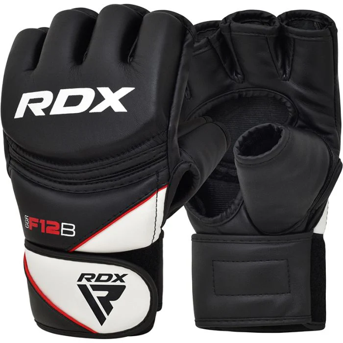 RDX F12 Guantes MMA GGR-F12B – Protección Avanzada con Palma Abierta y Acolchado PC-3™