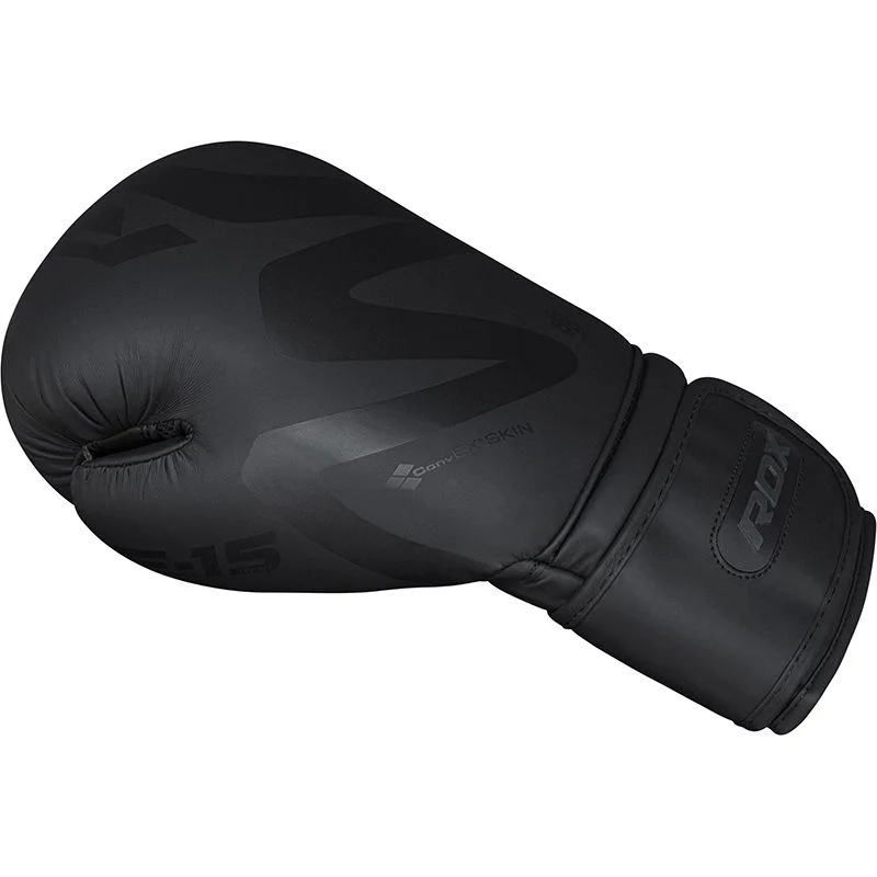 RDX F15 Noir BGR-F15 – Guantes de Boxeo en Tallas 10oz, 12oz, 14oz, 16oz  Cuero ConvEX™, Quadro-Dome™, Cierre Quick-EZ™