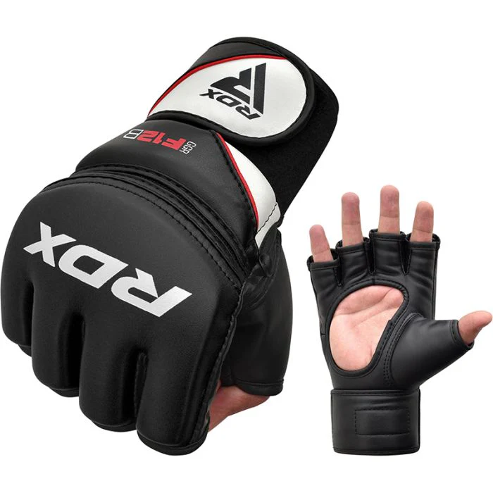 RDX F12 Guantes MMA GGR-F12B – Protección Avanzada con Palma Abierta y Acolchado PC-3™