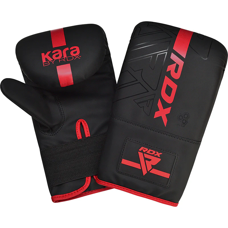 RDX F6 Kara BMR-F6 – Guantes para Saco 4oz en Rojo y Blanco  Cuero Maya Hide™, Quadro-Dome™, Cierre Quick-EZ™