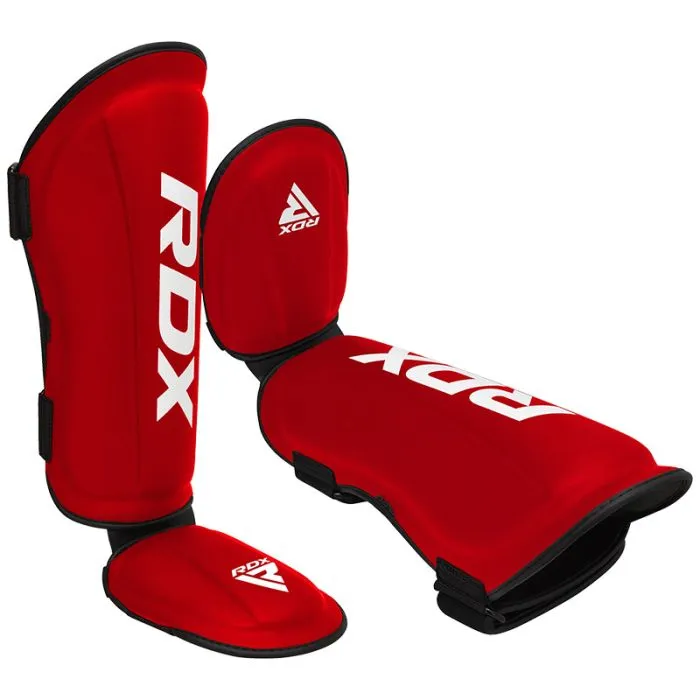Espinilleras RDX T1 SGR-T1  Protección Profesional en Rojo y Negro  MMA, Kickboxing y Muay Thai