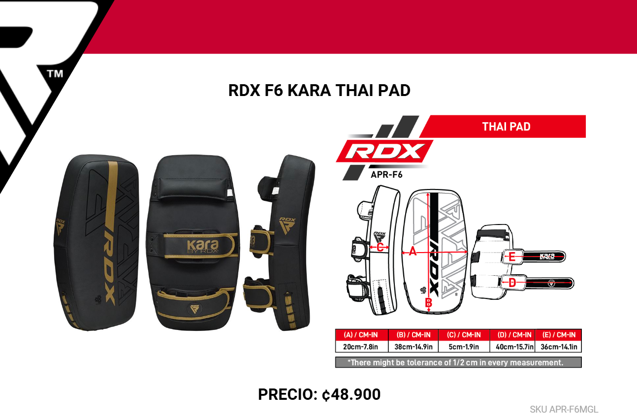 RDX F6 Kara Thai Pad APR-F6MGL