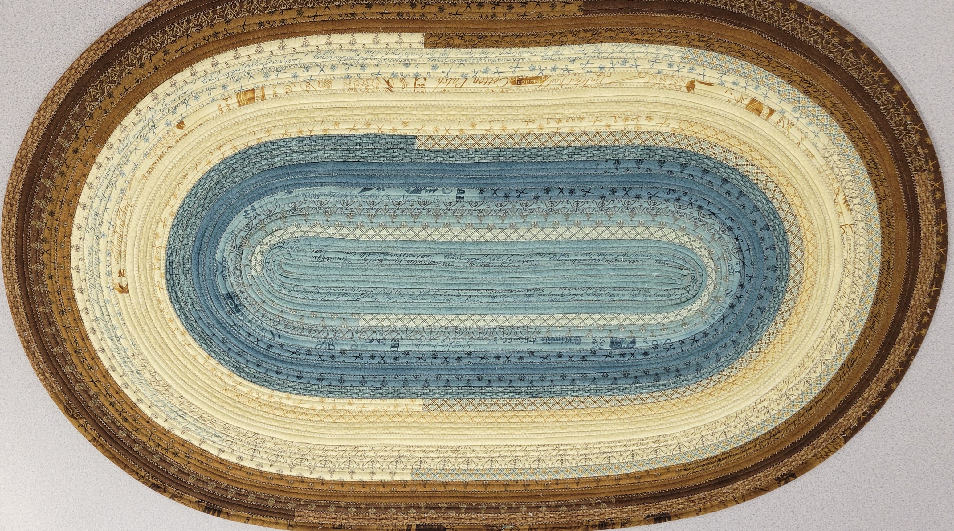Handmade Jelly Roll Oval Rug