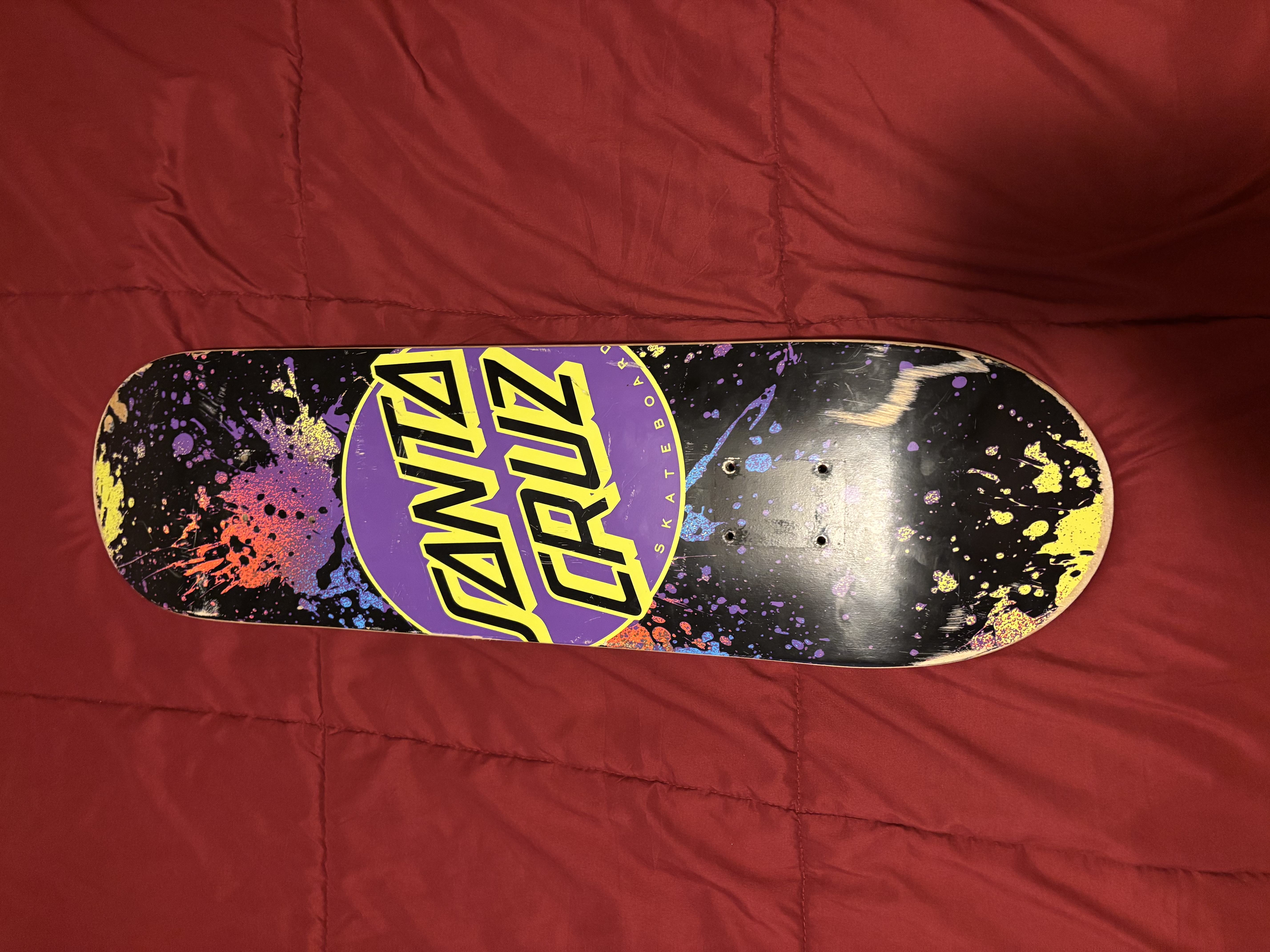 Santa Cruz Splatter Dot Deck With Grip Tape